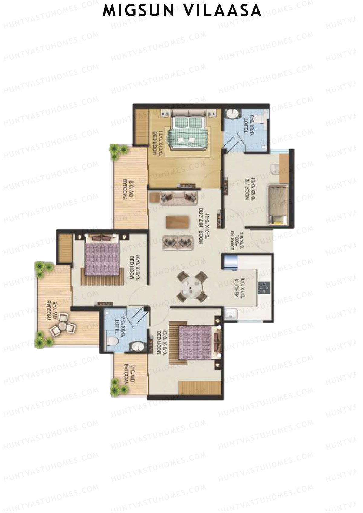 Migsun Vilaasa Sun 2 Unit 1 Floor Plan