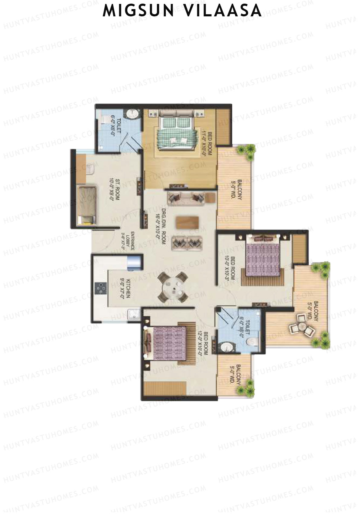 Migsun Vilaasa Sun 2 Unit 9 Floor Plan