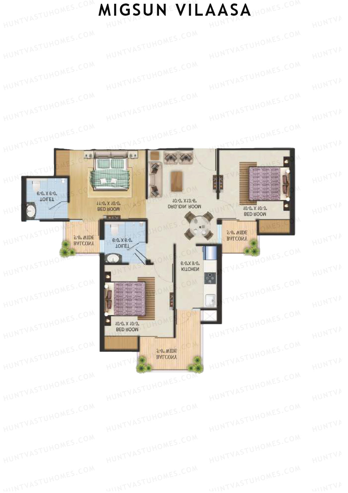 Migsun Vilaasa Sun 3 Unit 2 Floor Plan