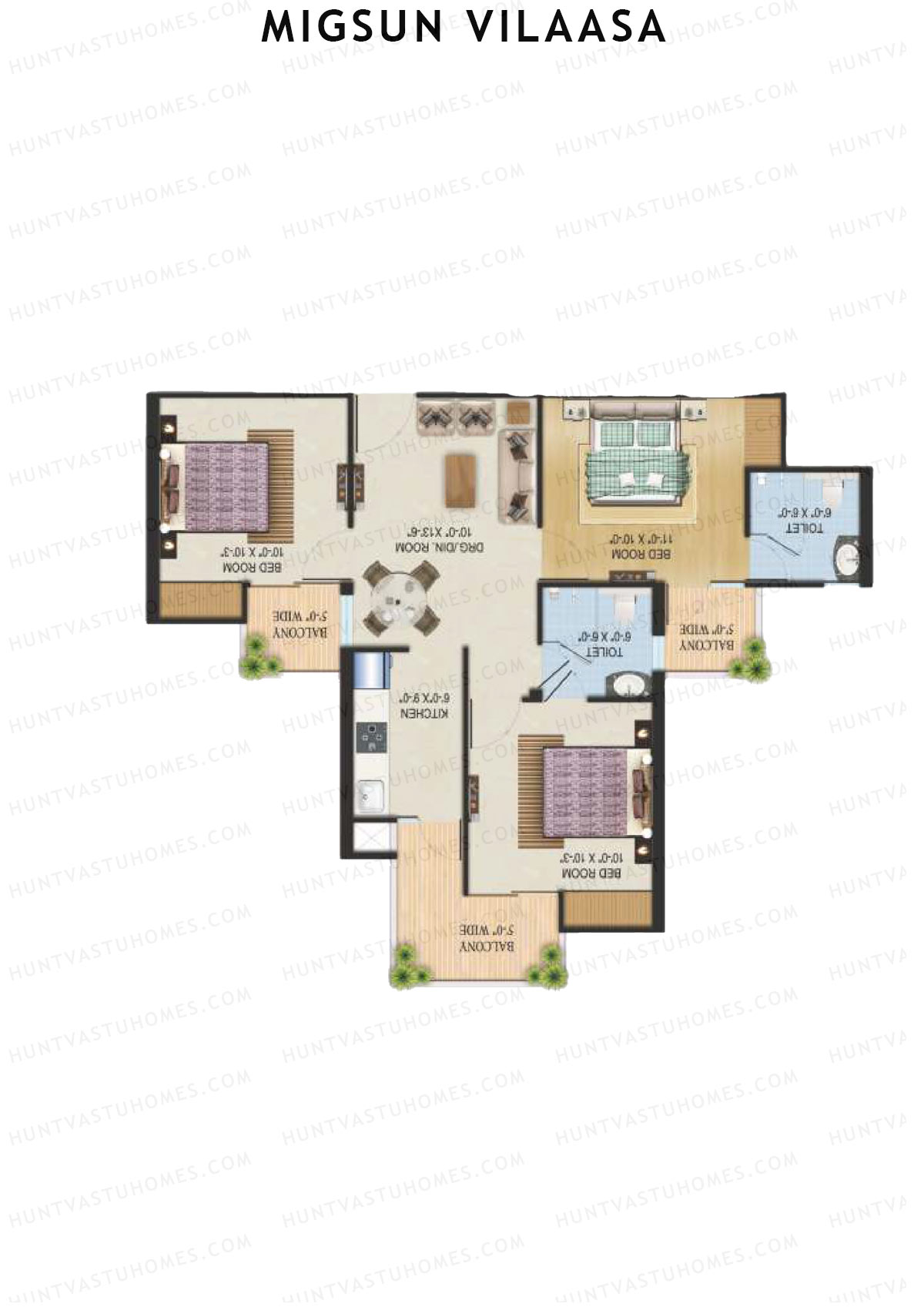 Migsun Vilaasa Sun 3 Unit 3 Floor Plan