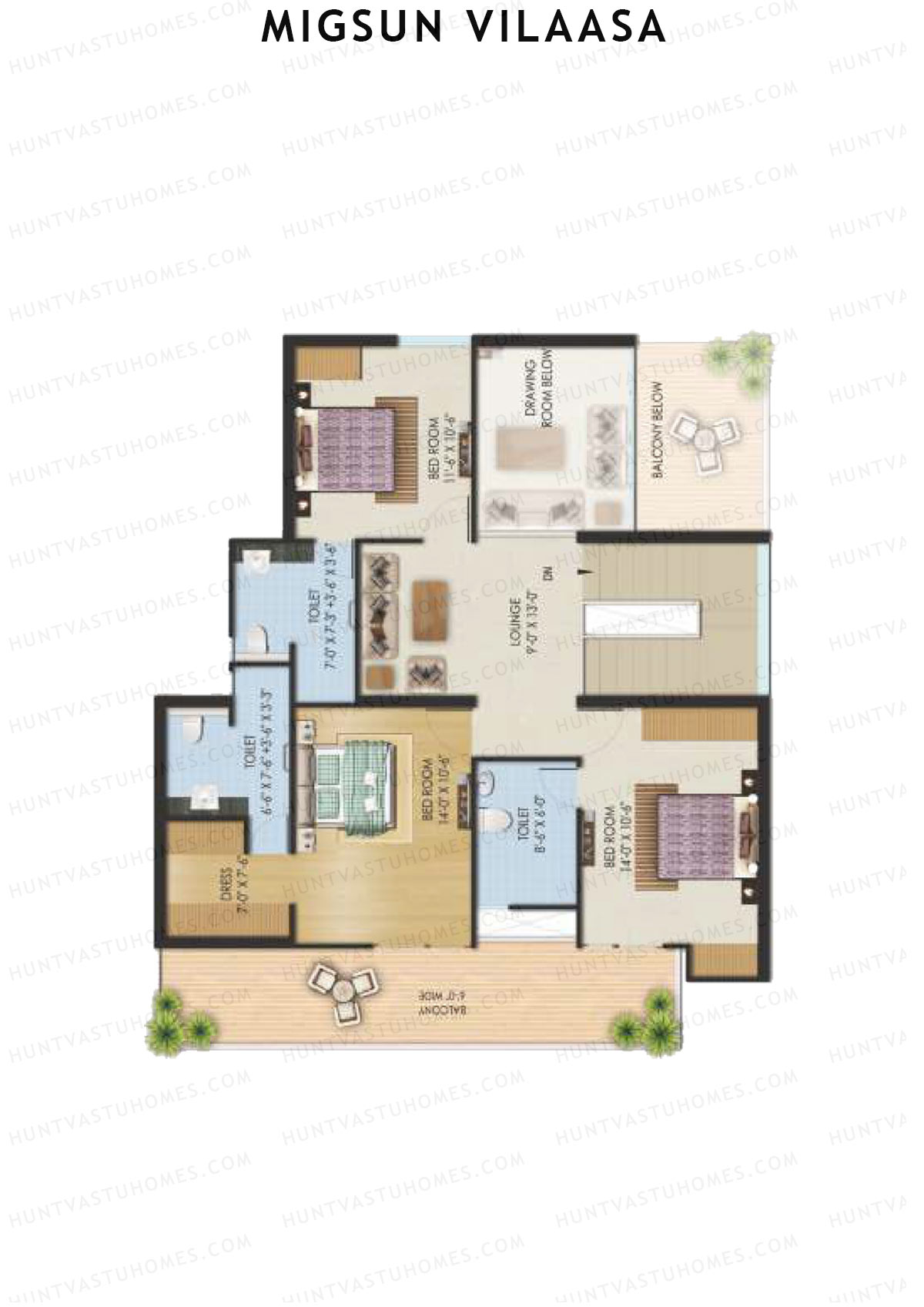 Migsun Vilaasa Sun 4 Unit 5 (Duplex ) Floor Plan