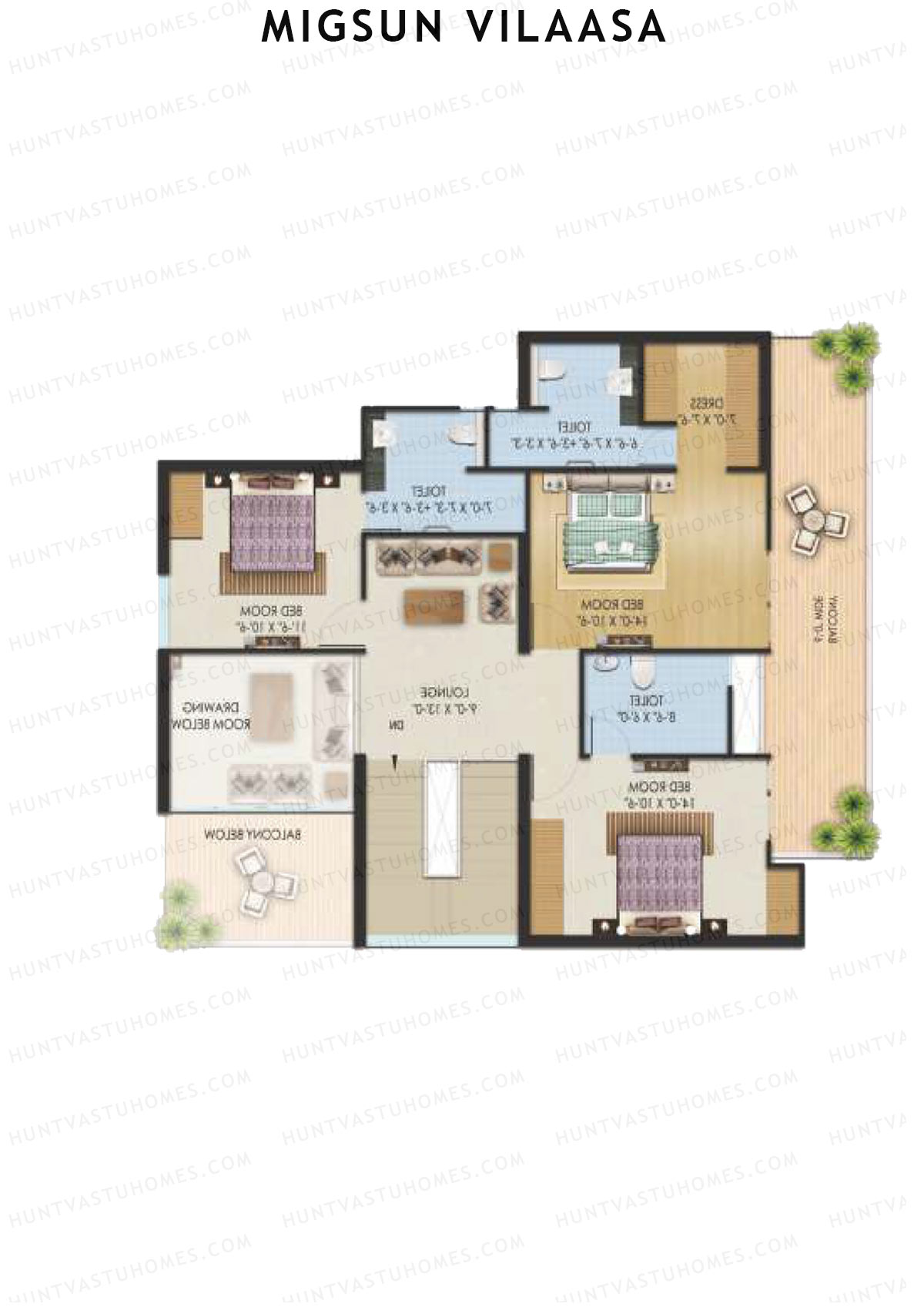 Migsun Vilaasa Sun 4 Unit 7 (Duplex ) Floor Plan