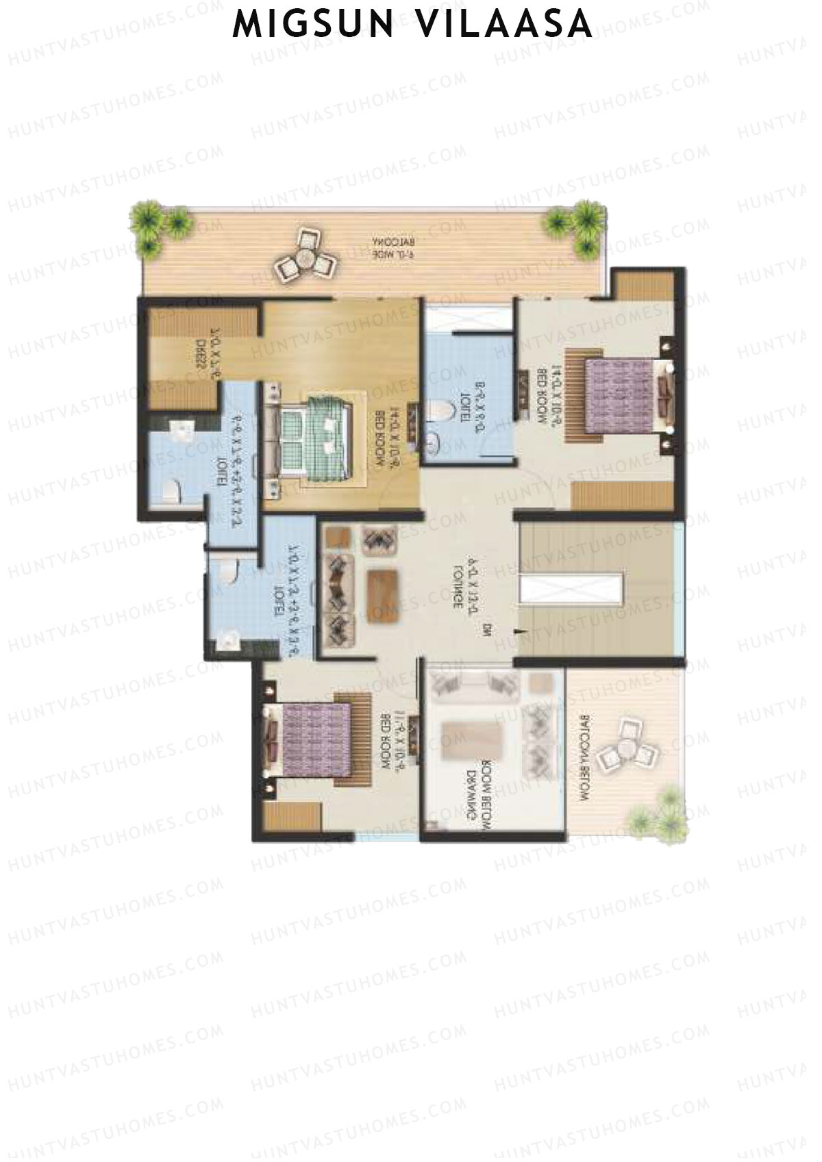 Migsun Vilaasa Sun 5 Unit 8 (Duplex ) Floor Plan
