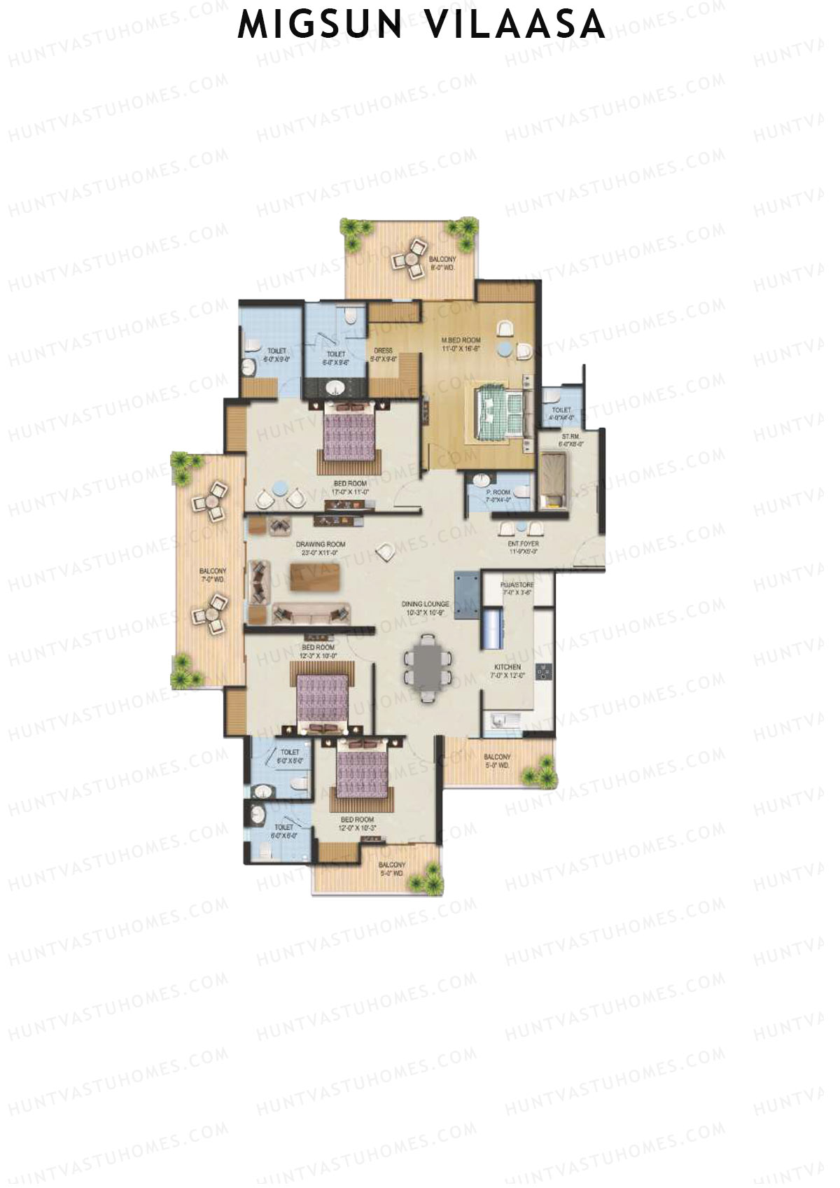 Migsun Vilaasa Sun 6 Unit 5 Floor Plan