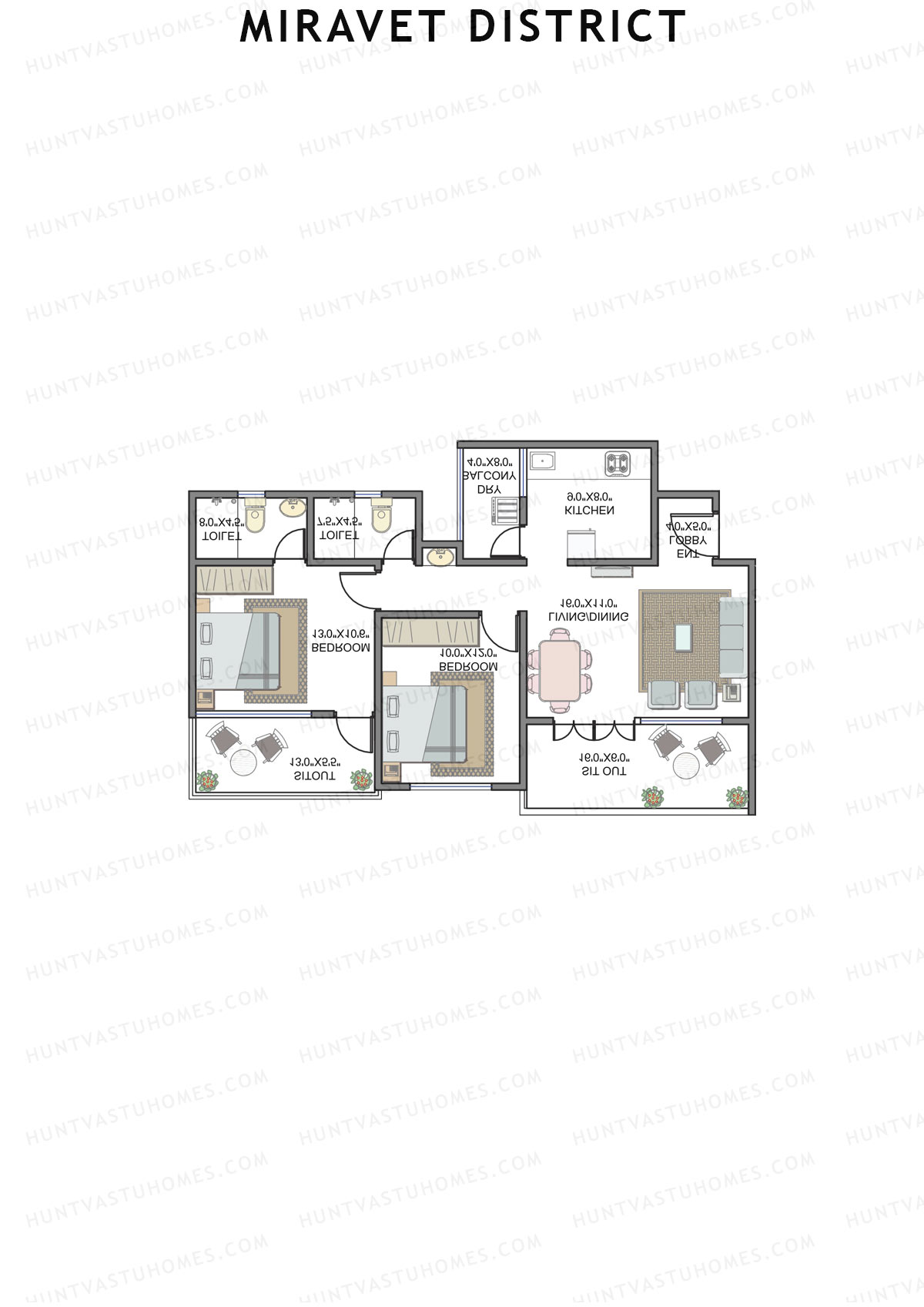 Miravet District Wing B Unit 1 Floor Plan