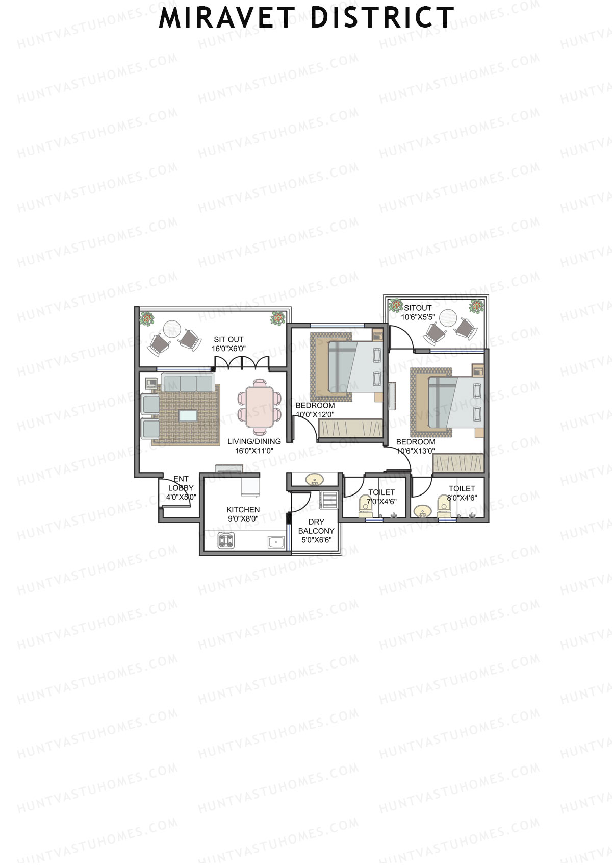 Miravet District Wing B Unit 4 Floor Plan