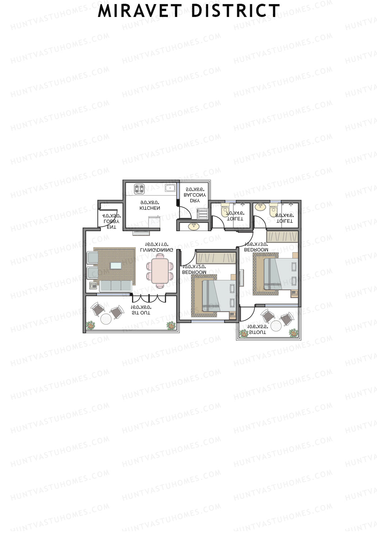 Miravet District Wing B Unit 5 Floor Plan