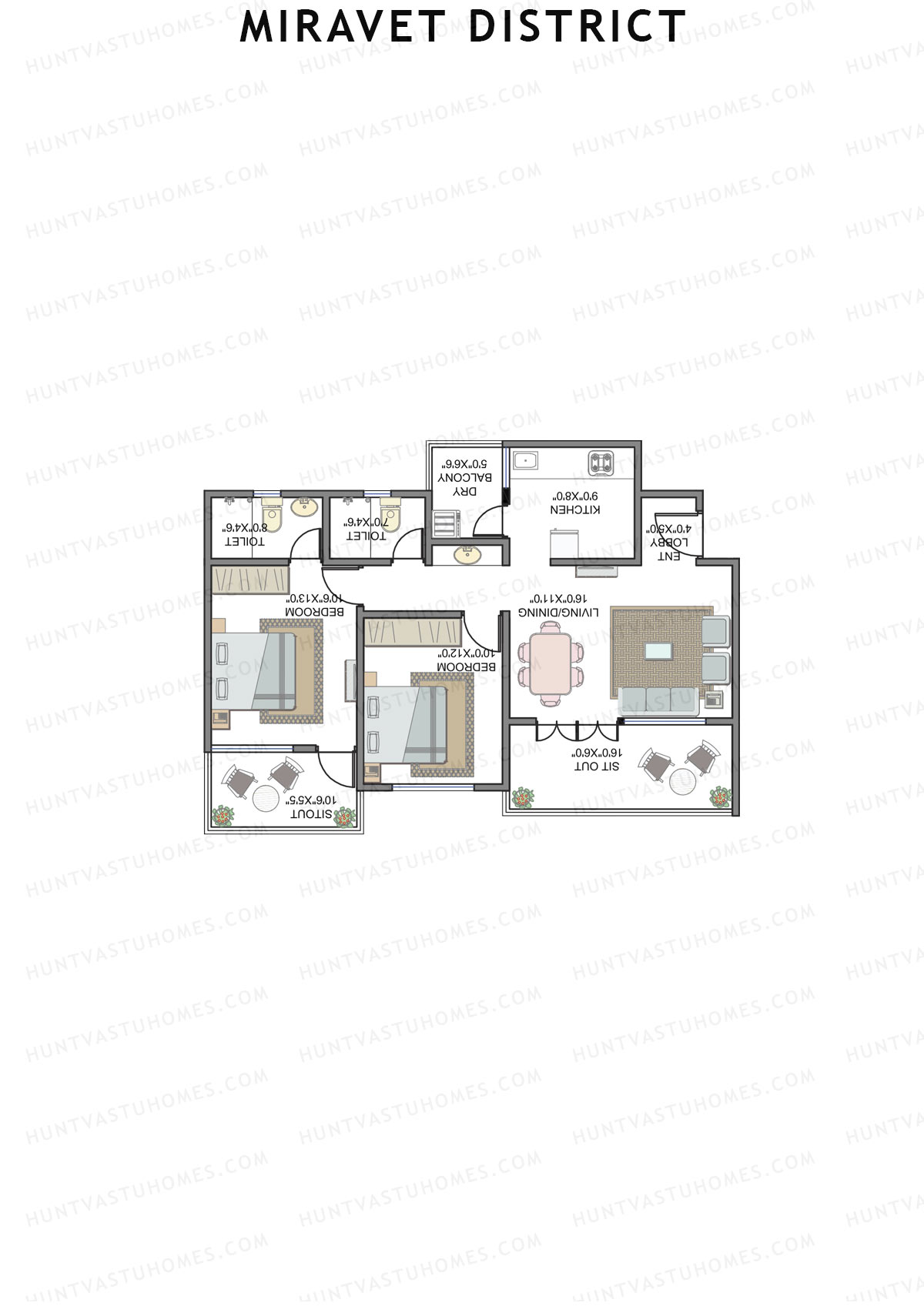 Miravet District Wing C Unit 1 Floor Plan