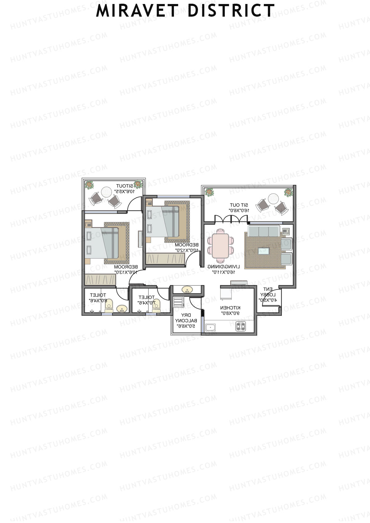 Miravet District Wing C Unit 2 Floor Plan