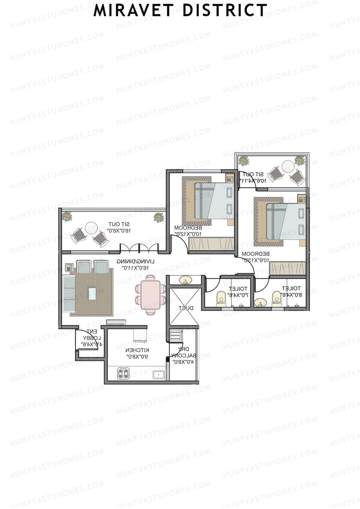 Miravet District Wing C Unit 3 Floor Plan