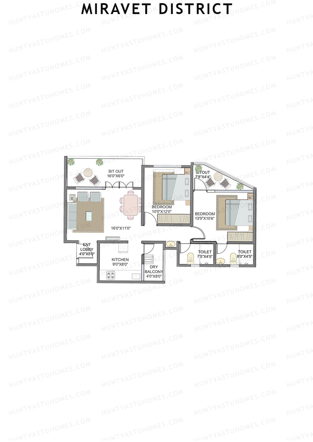 Miravet District Wing C Unit 4 Floor Plan