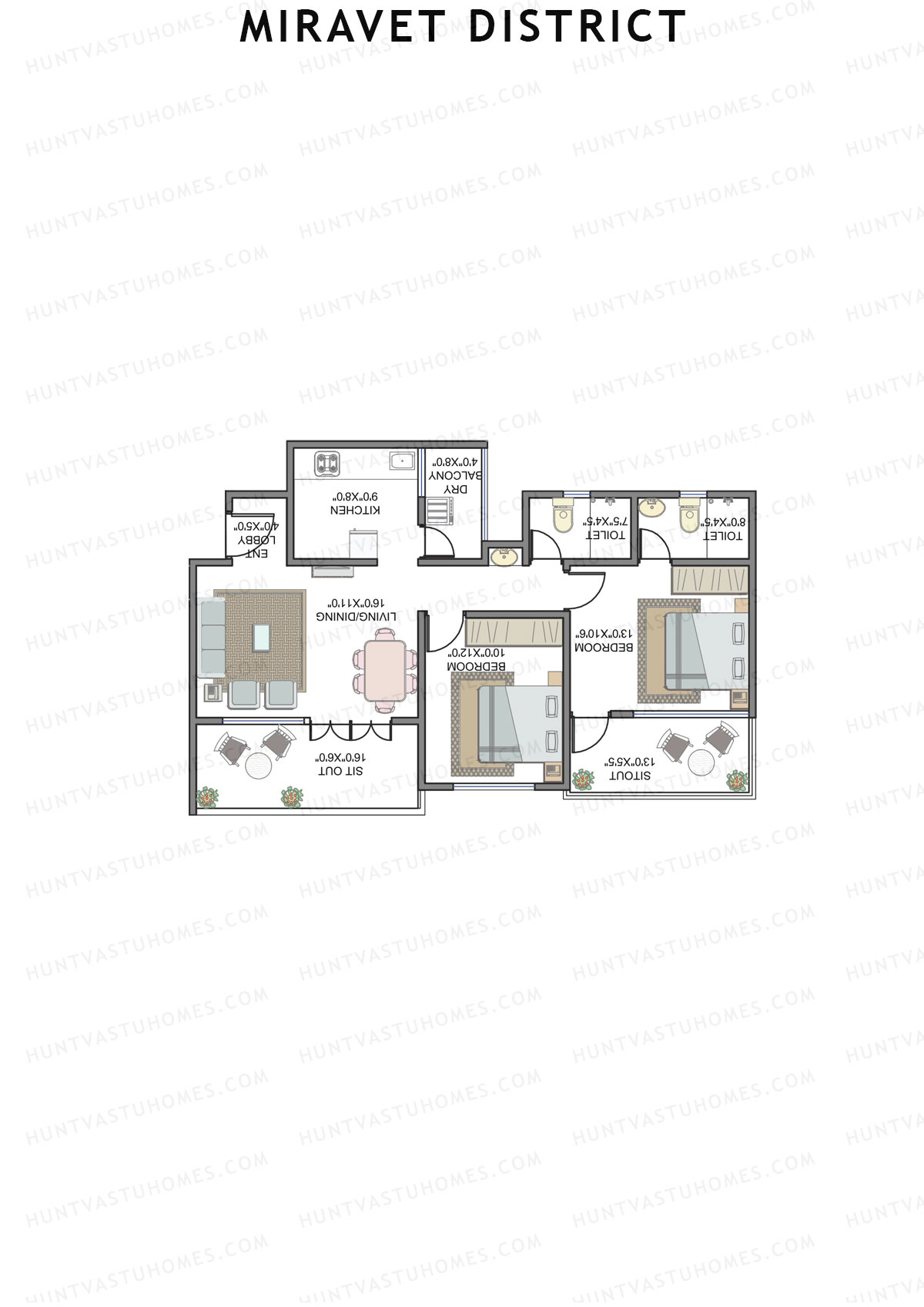 Miravet District Wing C Unit 5 Floor Plan