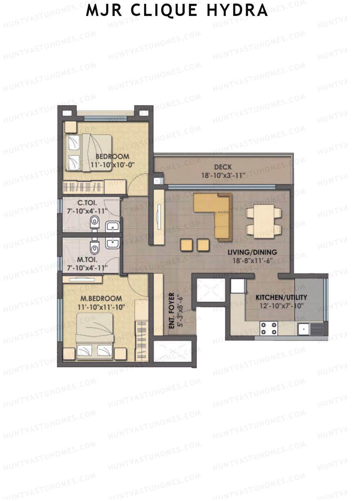 MJR Clique Hydra Alpha Unit 1 (Type 10) Floor Plan