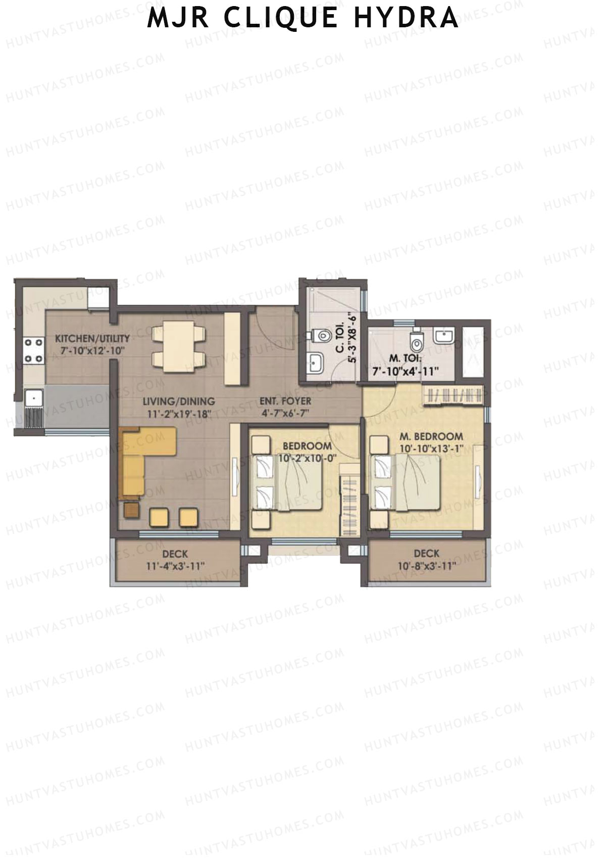 MJR Clique Hydra Alpha Unit 3 (Type 8) Floor Plan