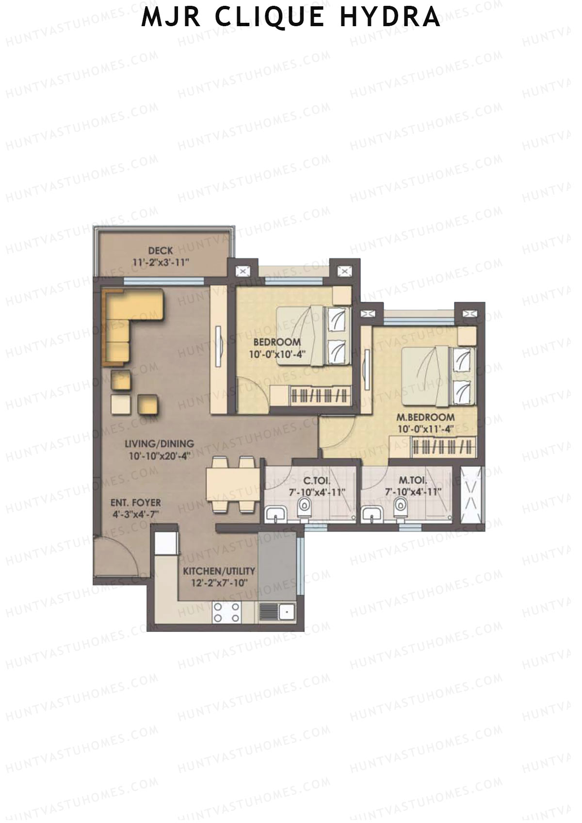 MJR Clique Hydra Epsilon Unit 2 (Type 3) Floor Plan