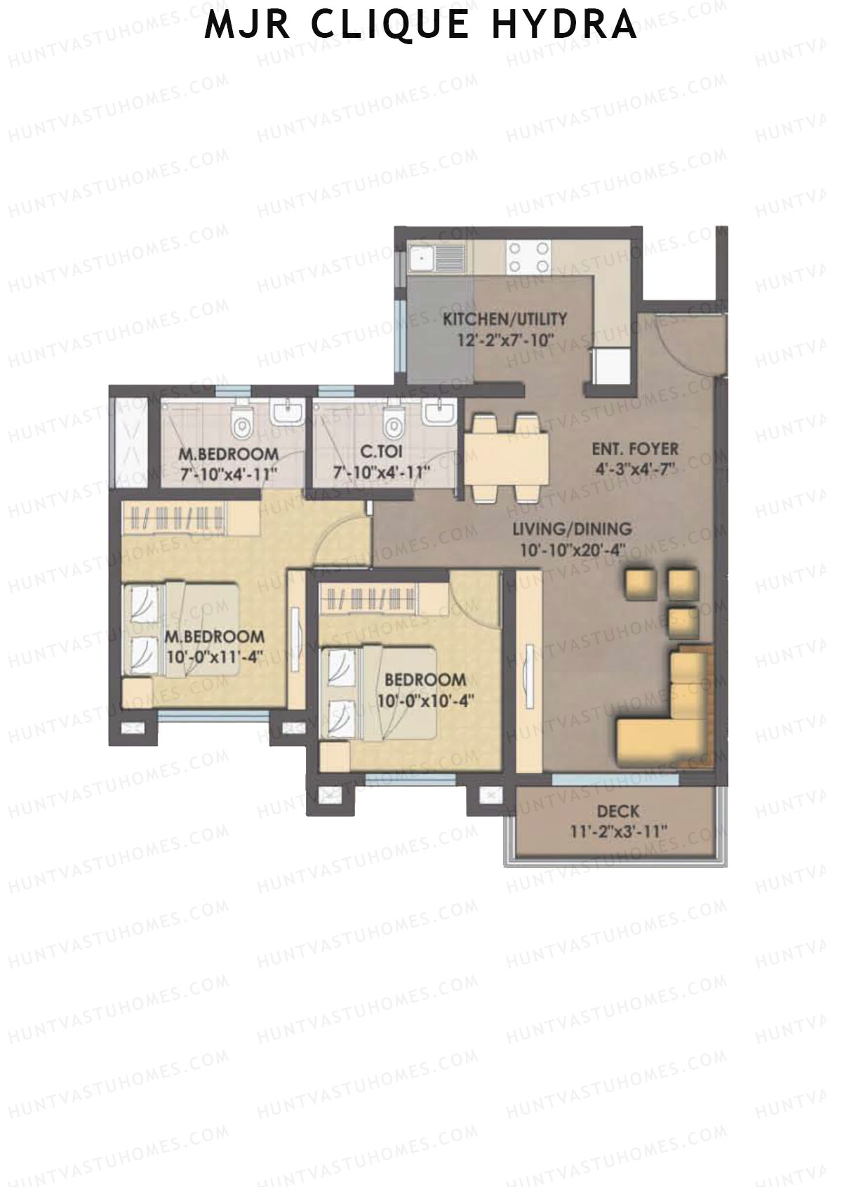 MJR Clique Hydra Epsilon Unit 4 (Type 2) Floor Plan