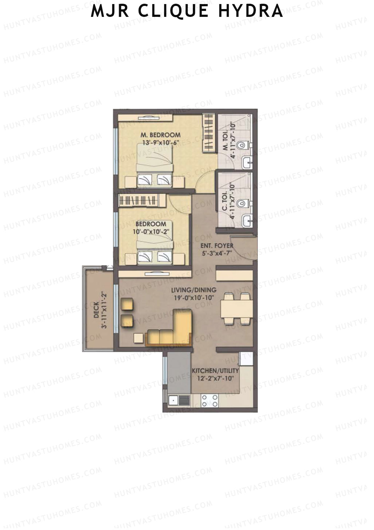 MJR Clique Hydra Epsilon Unit 5 (Type 4) Floor Plan
