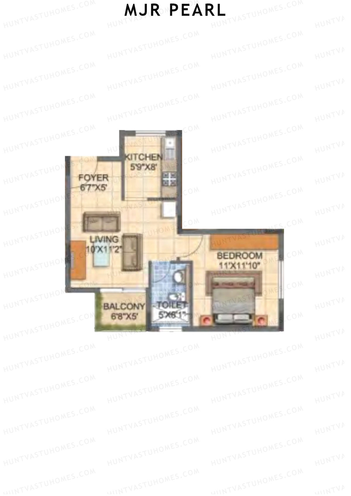 MJR Pearl Block C Unit 3 (Type 11) Floor Plan