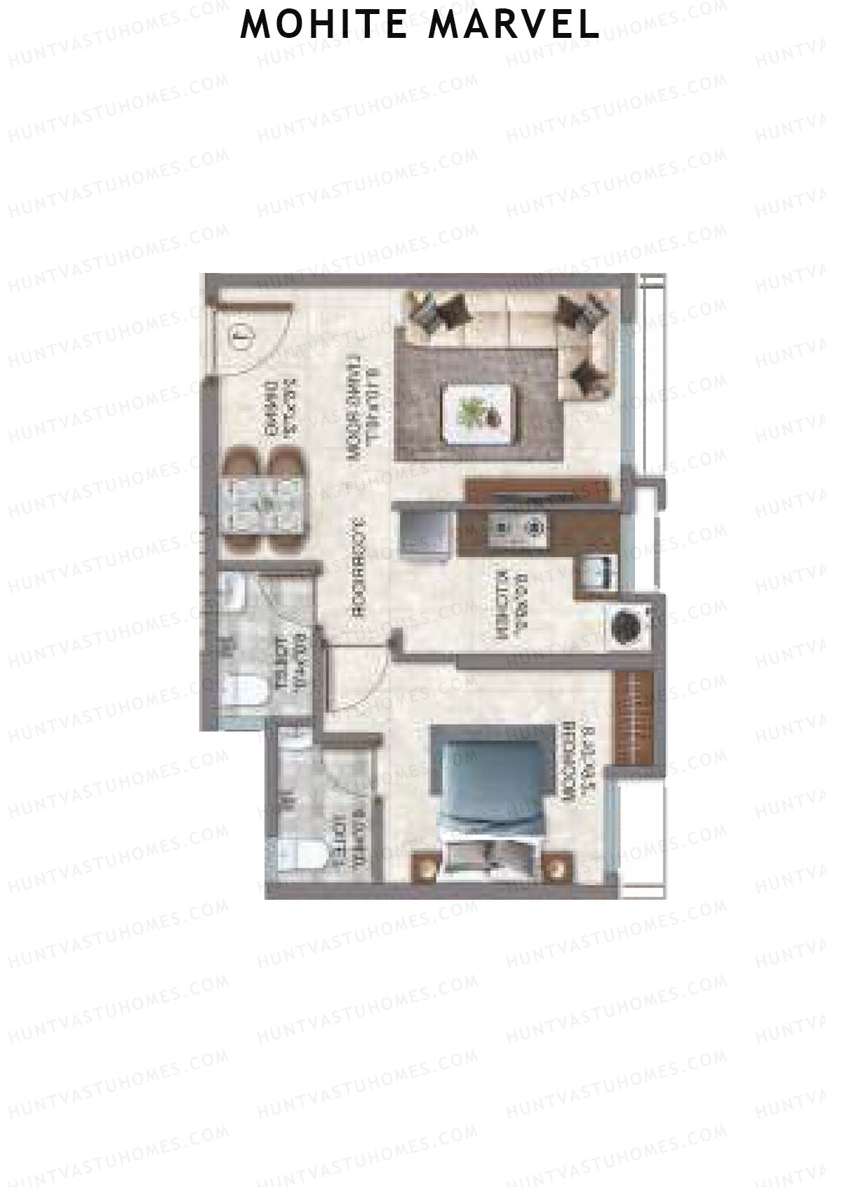 Mohite Marvel Wing A Unit 4 Floor Plan