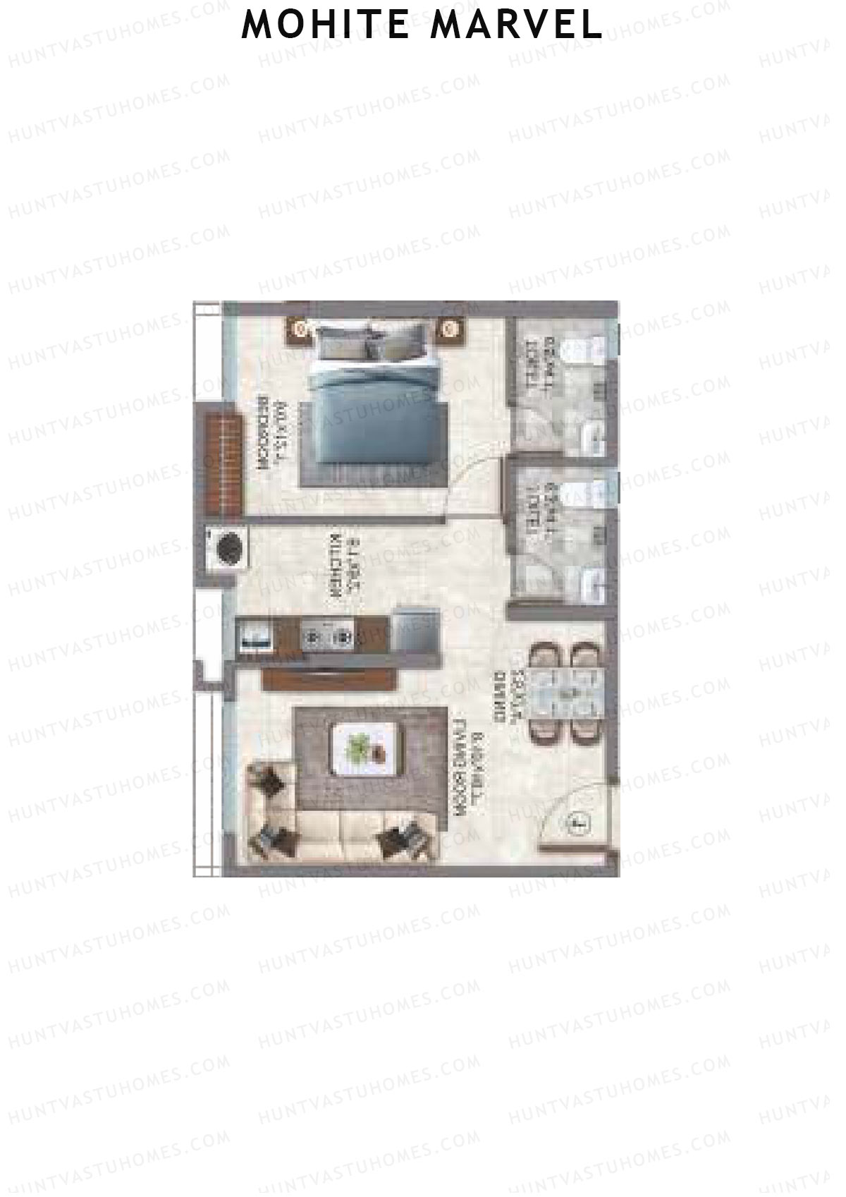 Mohite Marvel Wing B Unit 4 Floor Plan