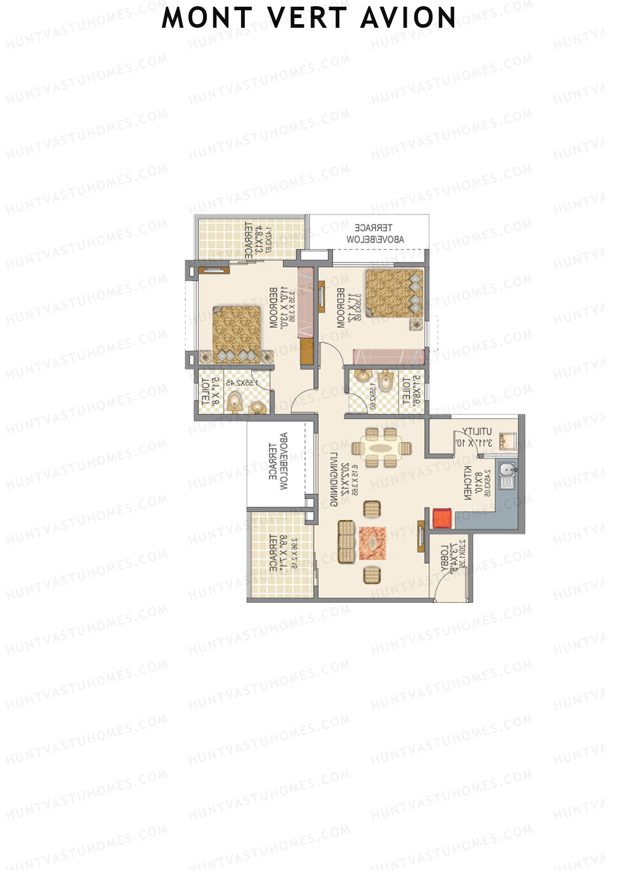 Mont Vert Avion Tower A Unit 4 Floor Plan