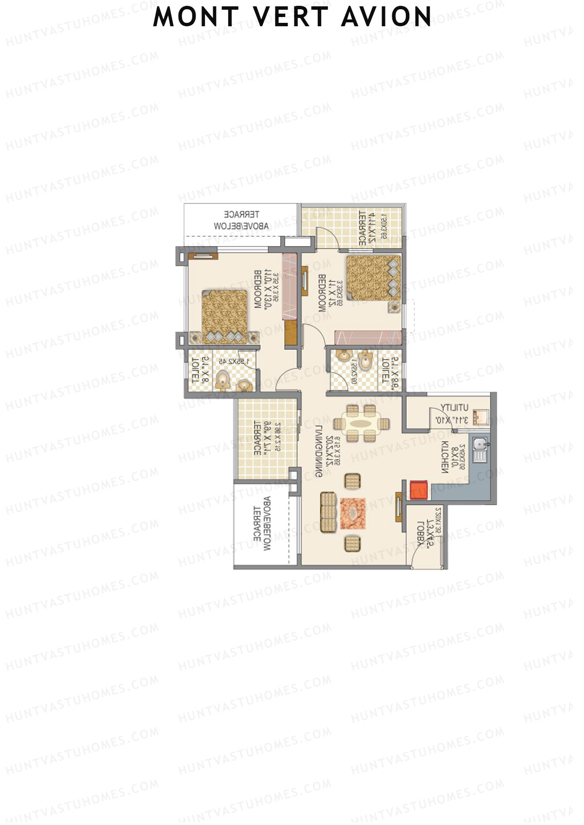 Mont Vert Avion Tower A Unit 4 Floor Plan