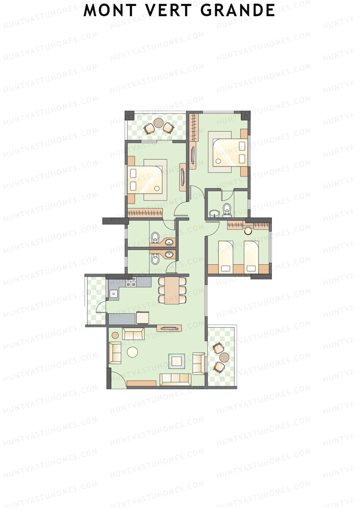 Mont Vert Grande Tower D Unit 1 Floor Plan