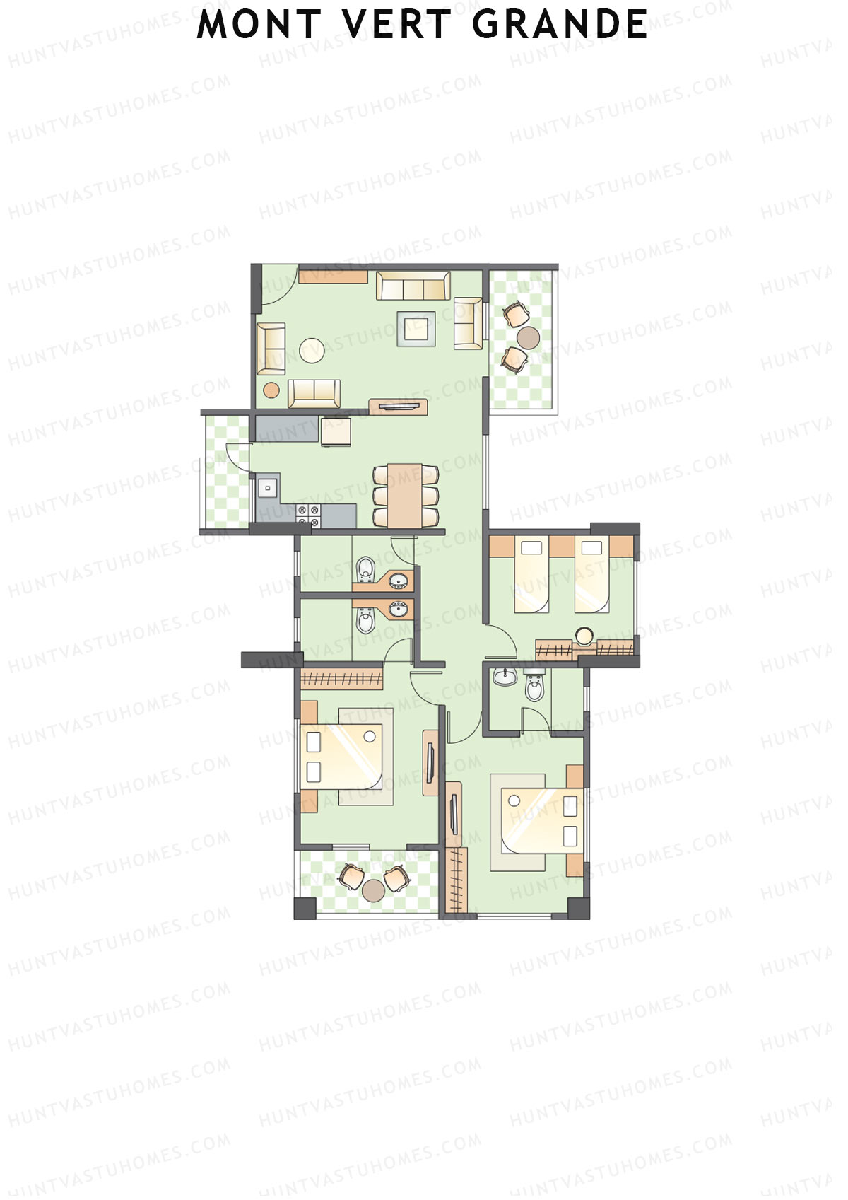 Mont Vert Grande Tower D Unit 3 Floor Plan