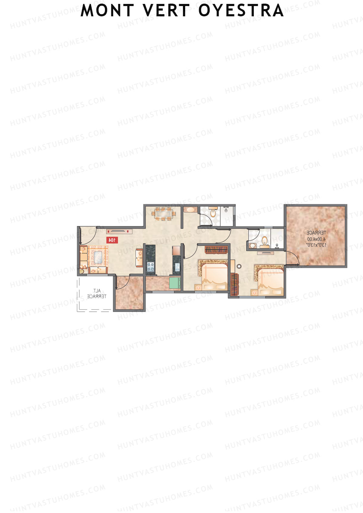 Mont Vert Oyestra Tower A Unit 1 Floor Plan