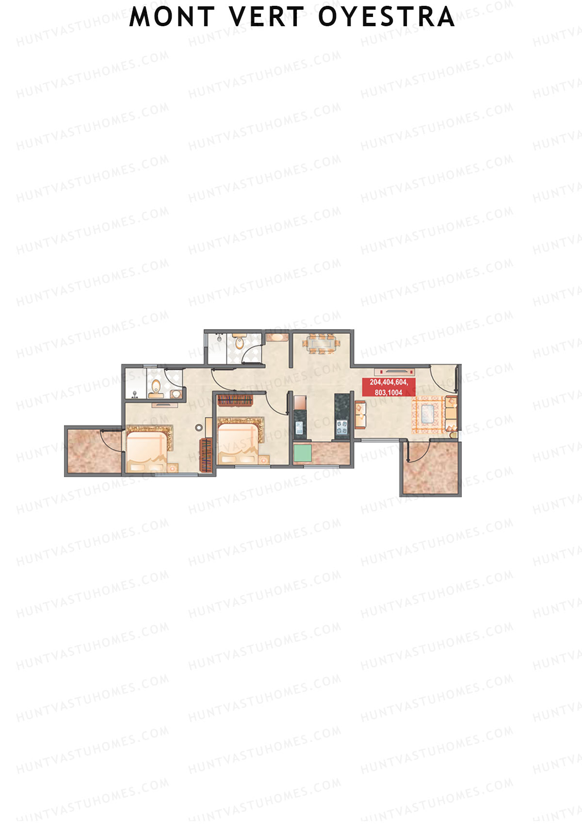 Mont Vert Oyestra Tower A Unit 2 Floor Plan