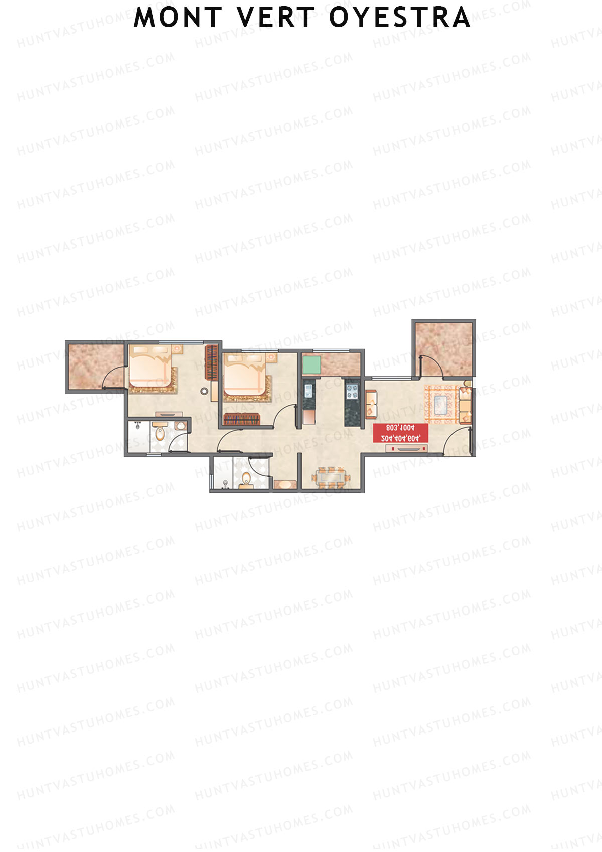 Mont Vert Oyestra Tower A Unit 3 Floor Plan