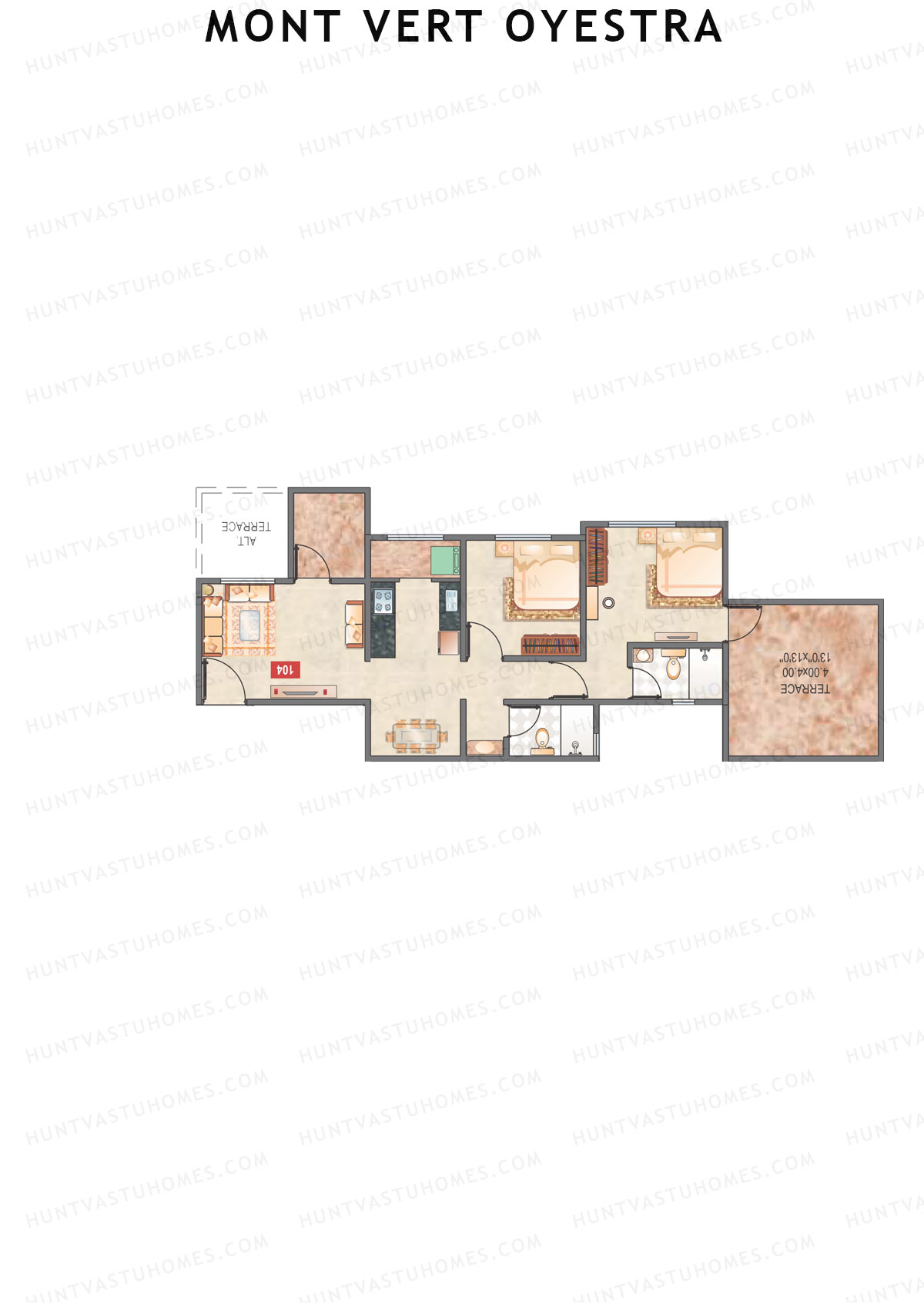 Mont Vert Oyestra Tower A Unit 4 Floor Plan