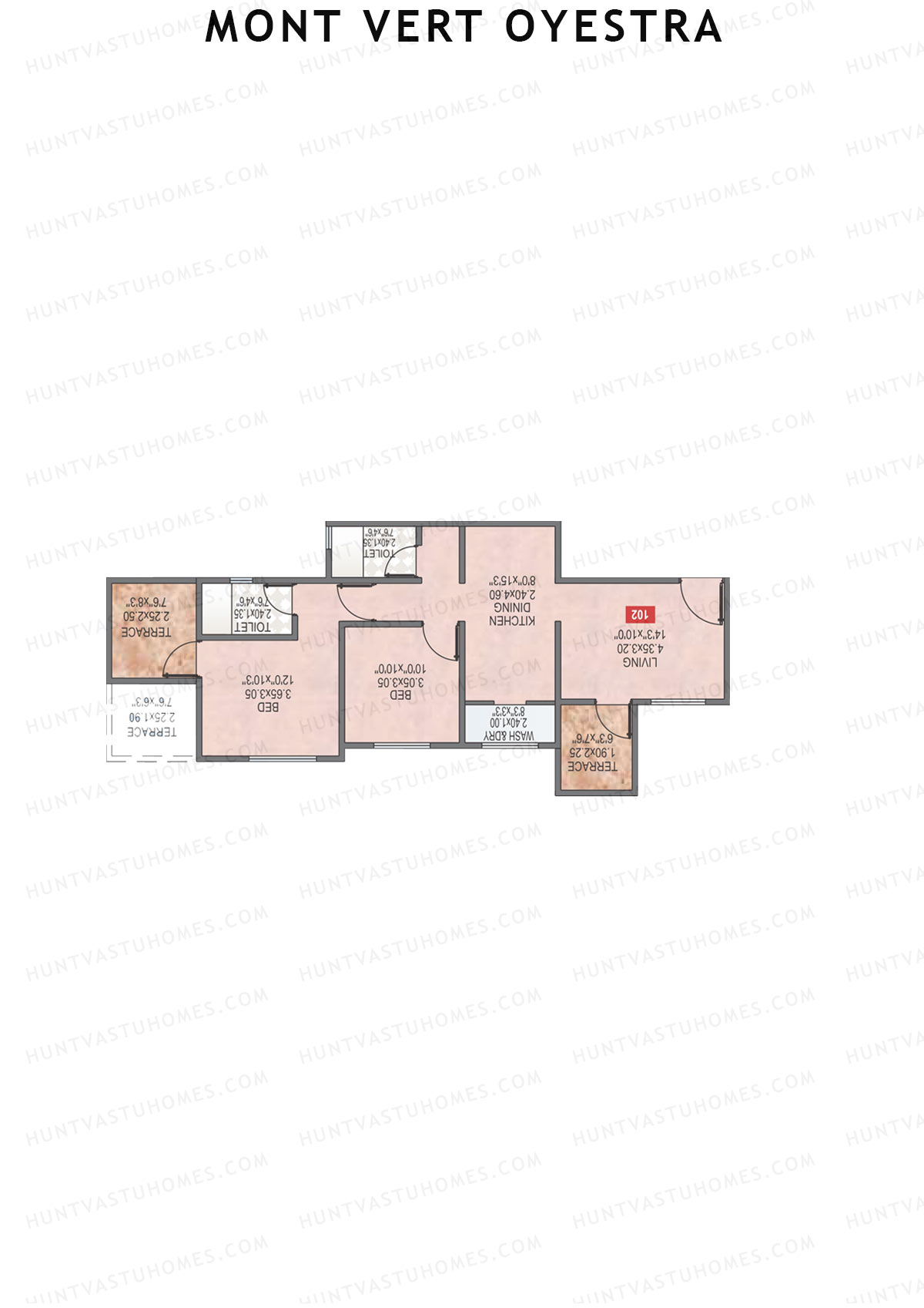 Mont Vert Oyestra Tower B Unit 2 Floor Plan