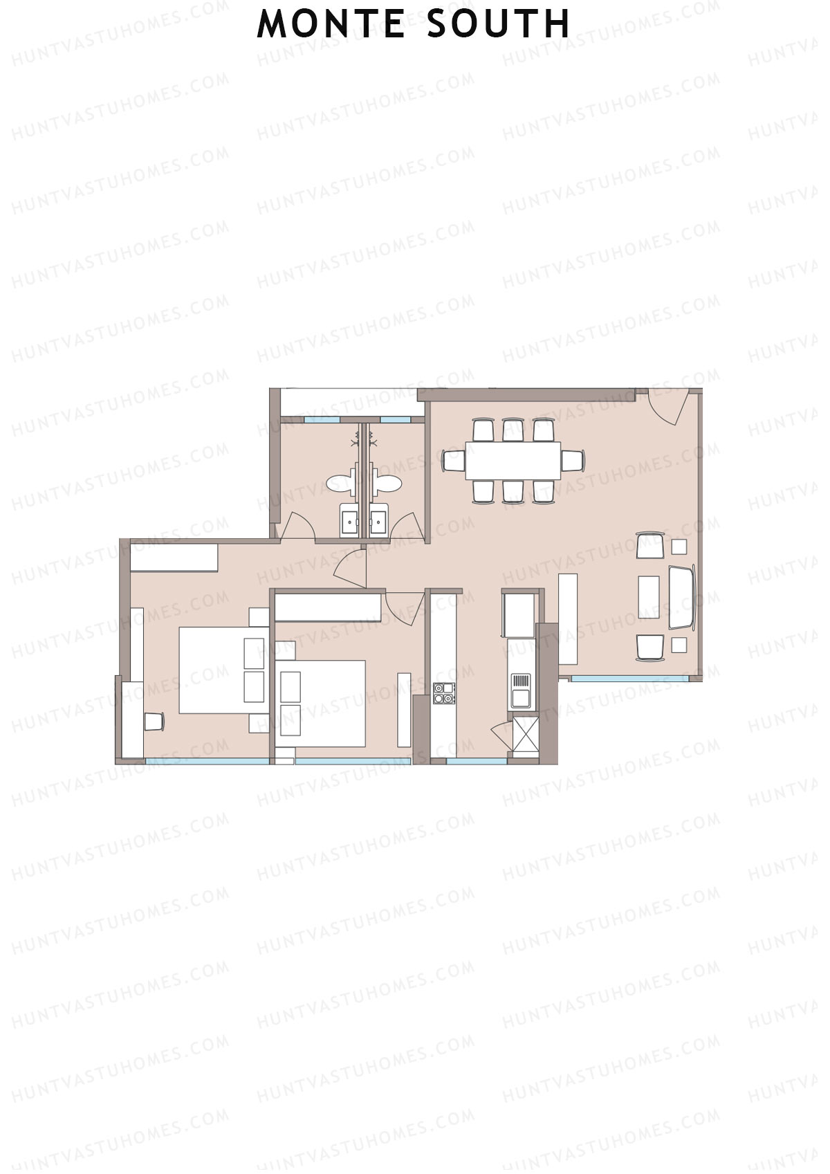 Monte South Tower 1 Unit 6 Floor Plan