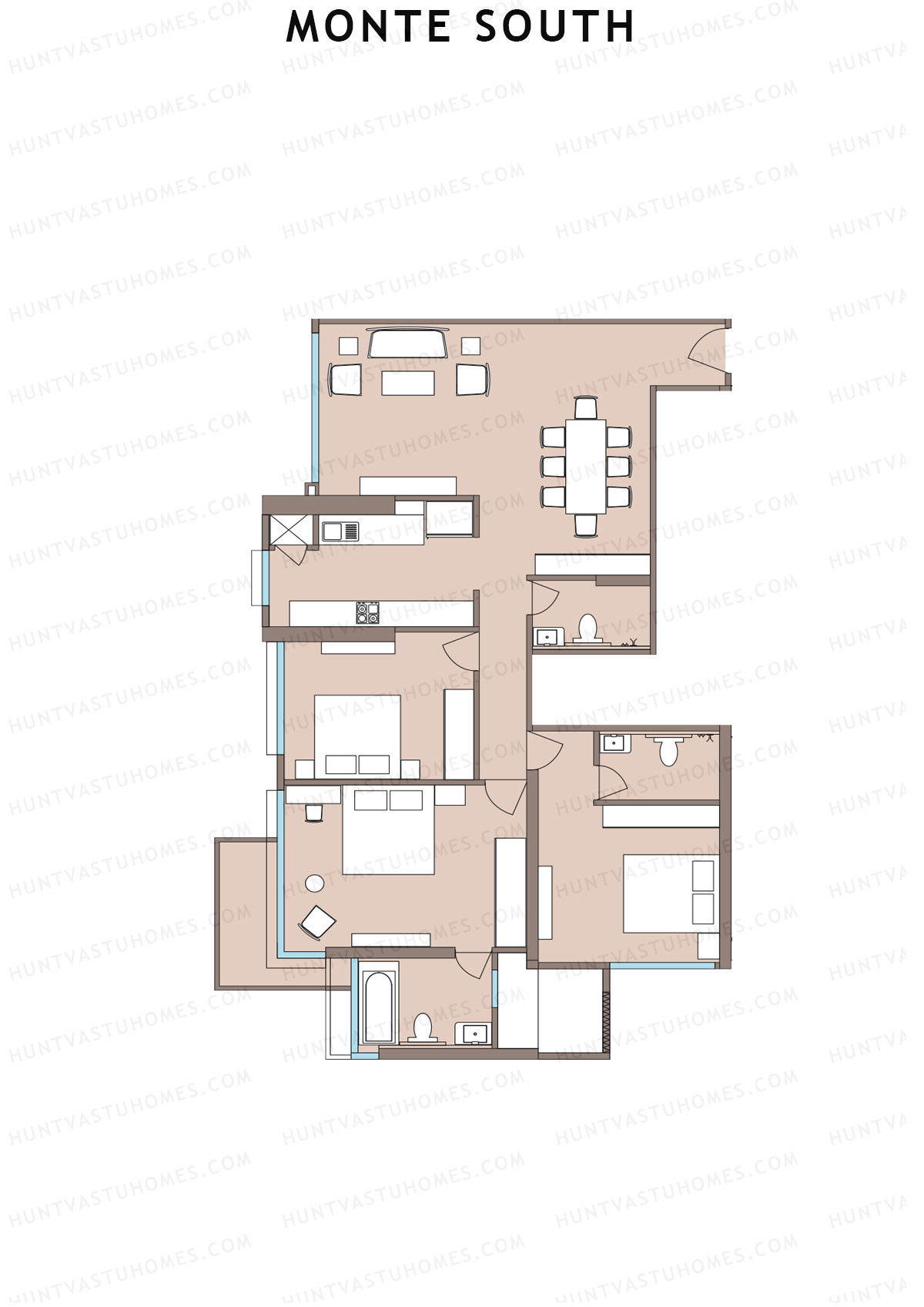Monte South Tower 1 Unit 7 Floor Plan