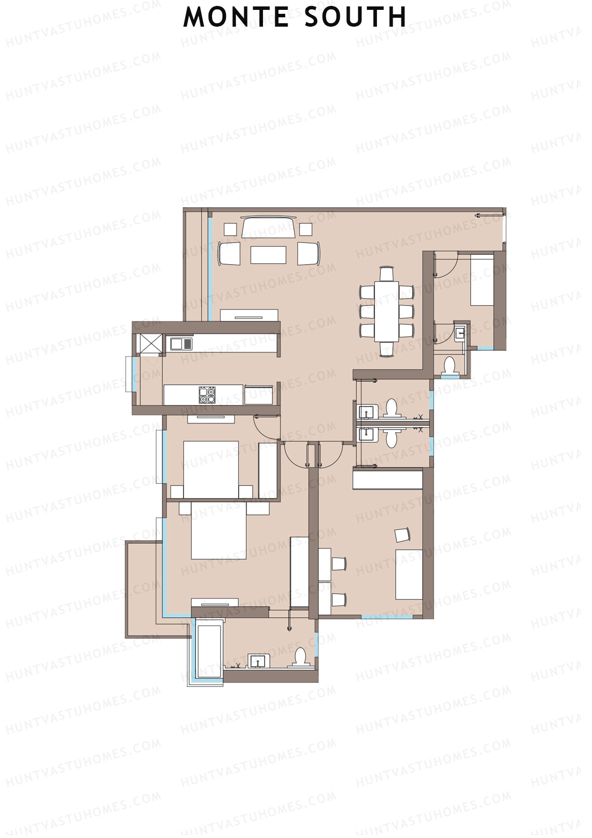 Monte South Tower 1 Unit 7 Floor Plan