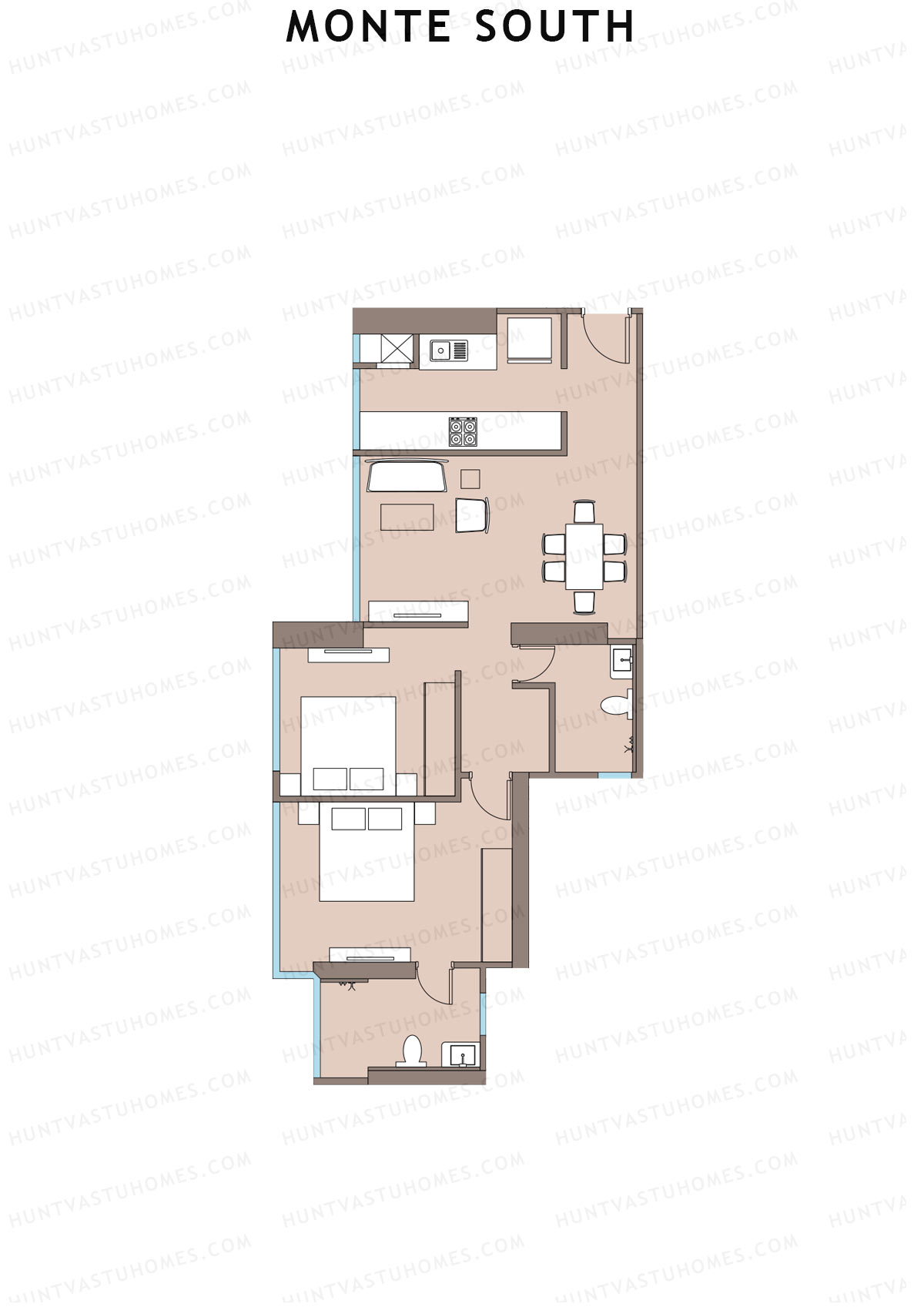 Monte South Tower 2 Unit 2 Floor Plan
