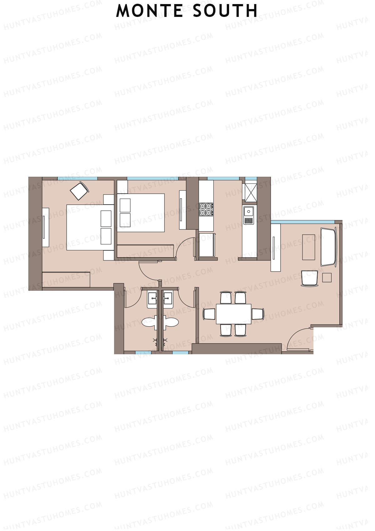 Monte South Tower 2 Unit 5 Floor Plan