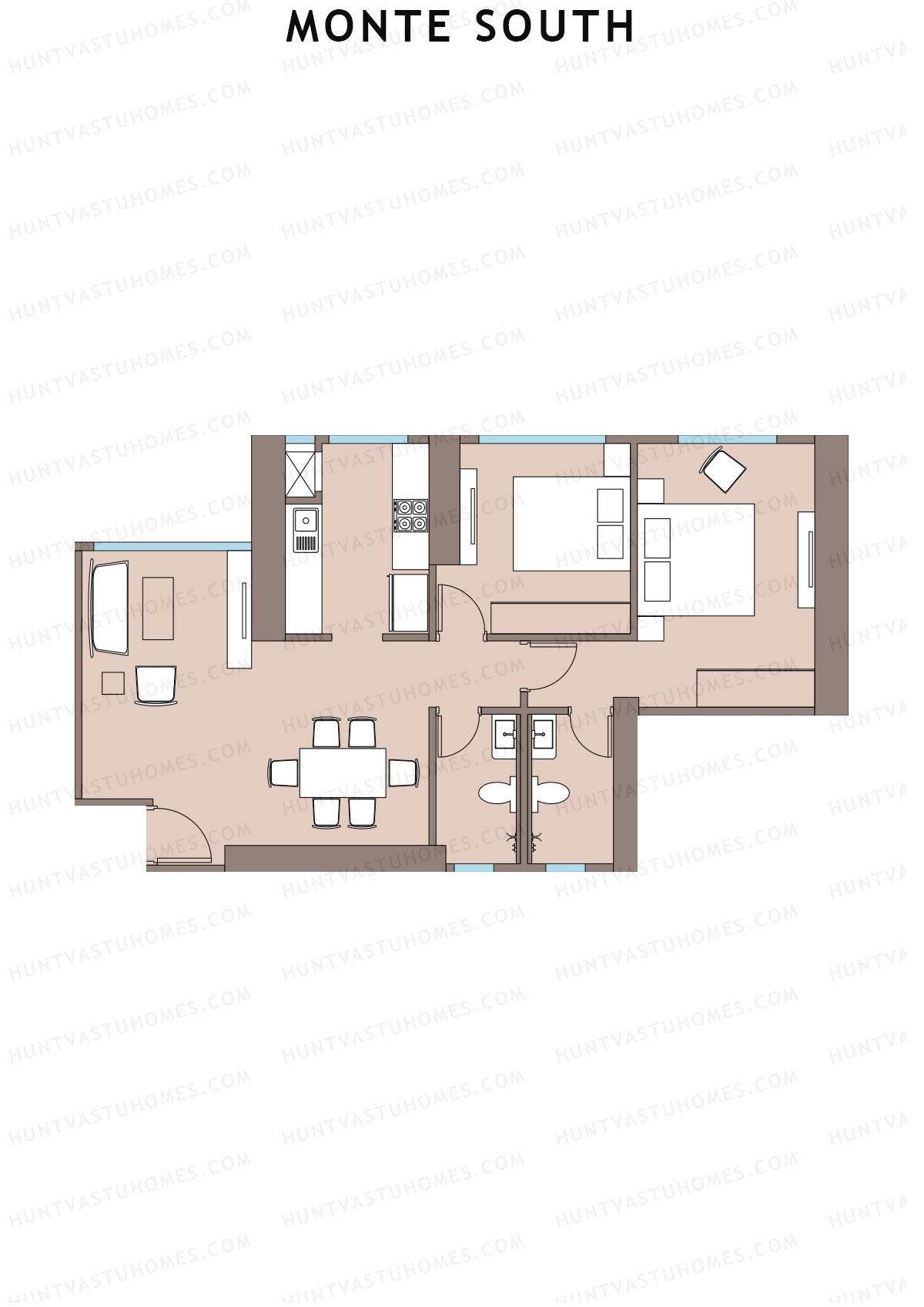 Monte South Tower 2 Unit 6 Floor Plan