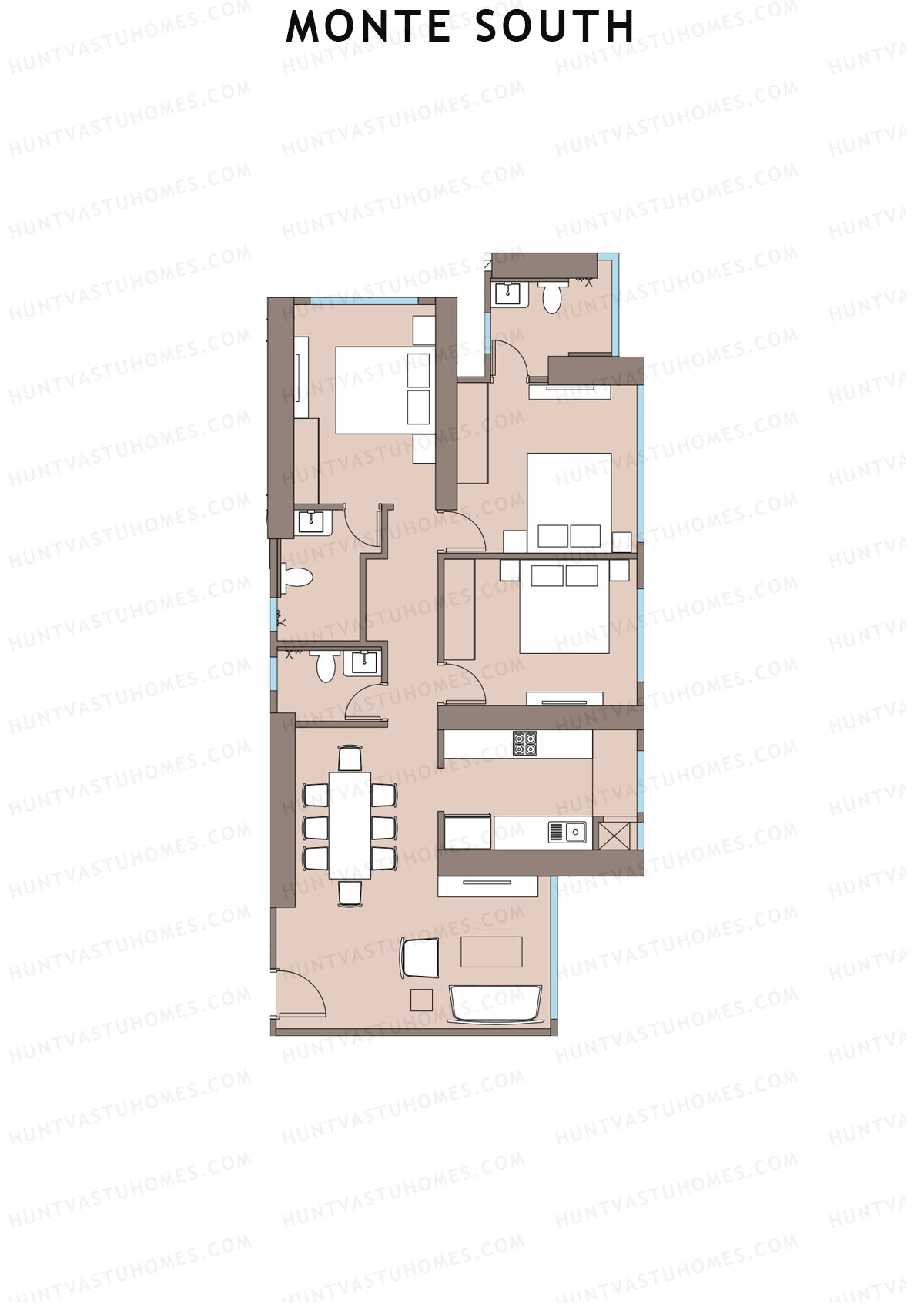Monte South Tower 2 Unit 7 Floor Plan