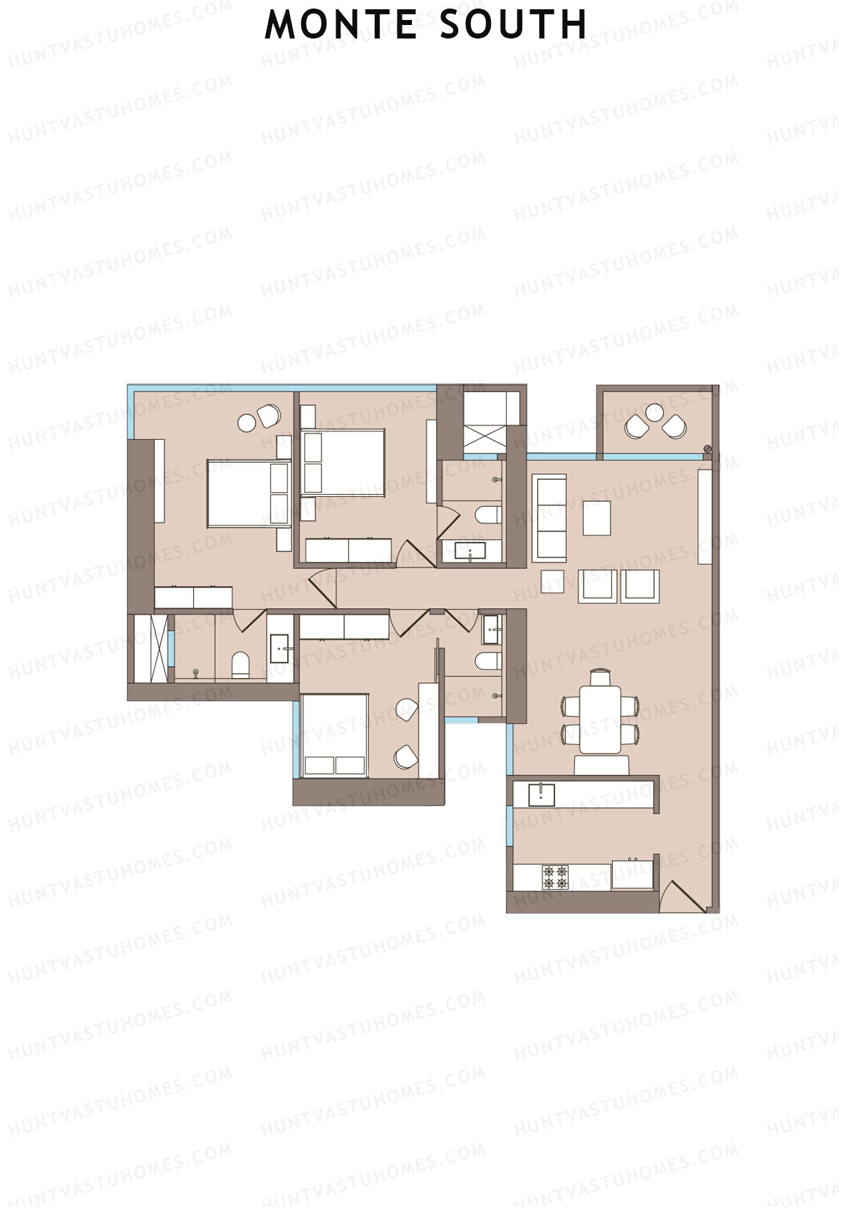 Monte South Tower 3 Unit 7 Floor Plan