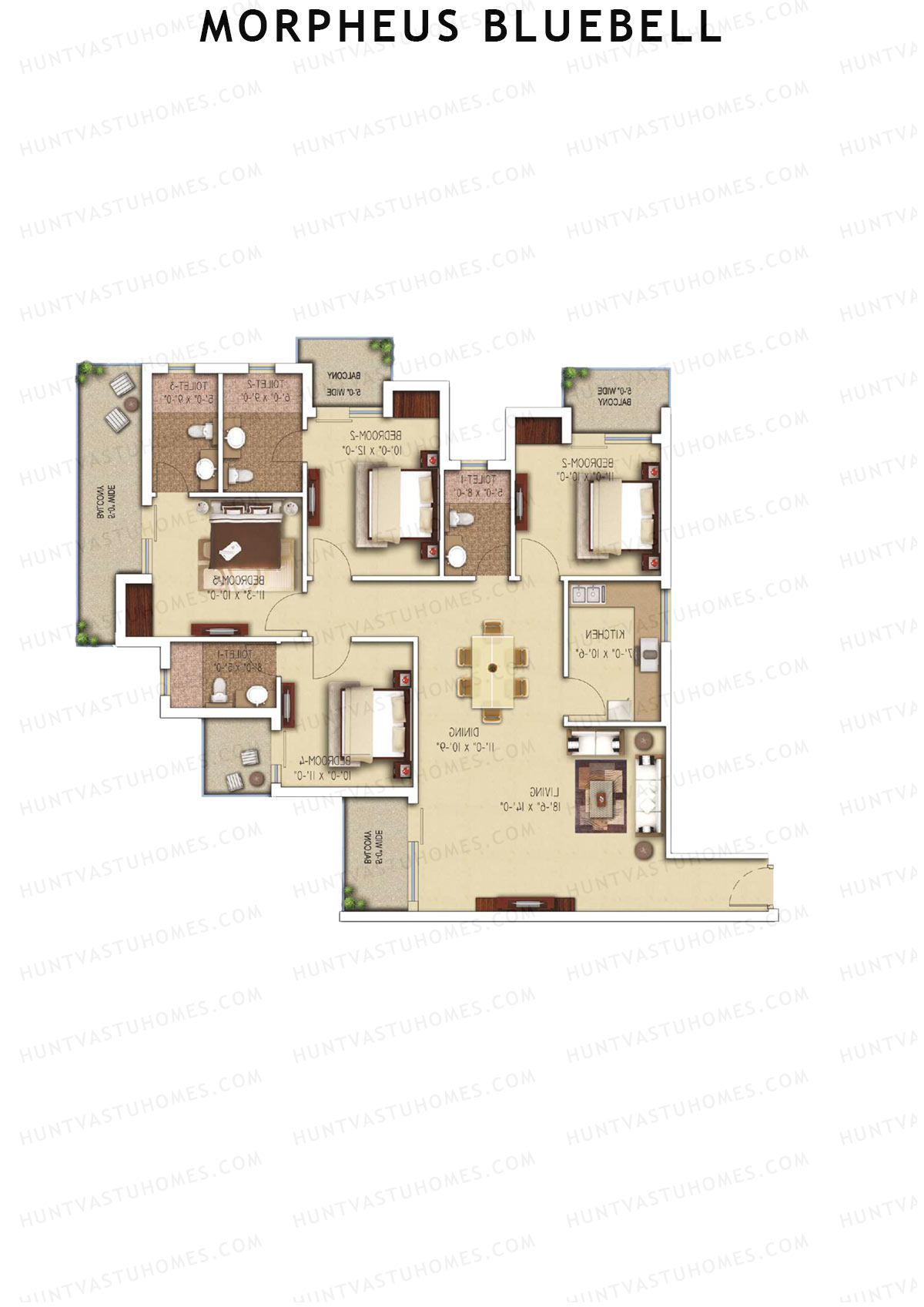 Morpheus Bluebell Tower 3 Unit 1 Floor Plan