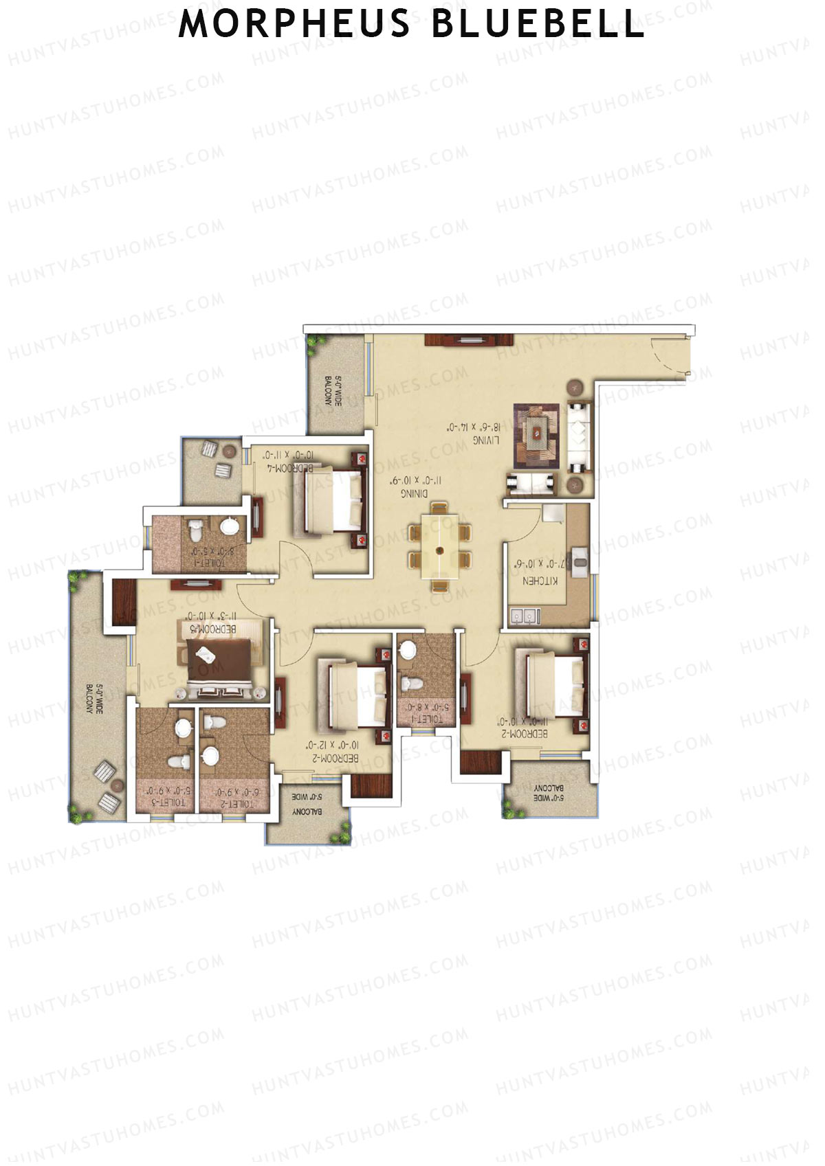 Morpheus Bluebell Tower 3 Unit 2 Floor Plan