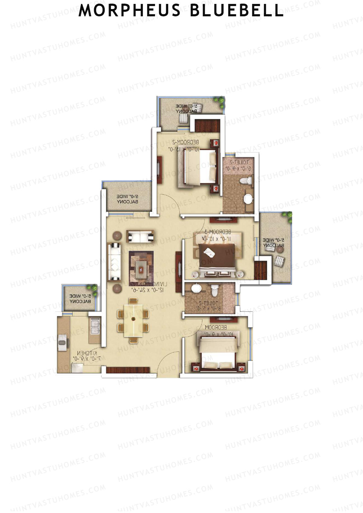 Morpheus Bluebell Tower 3 Unit 3 Floor Plan