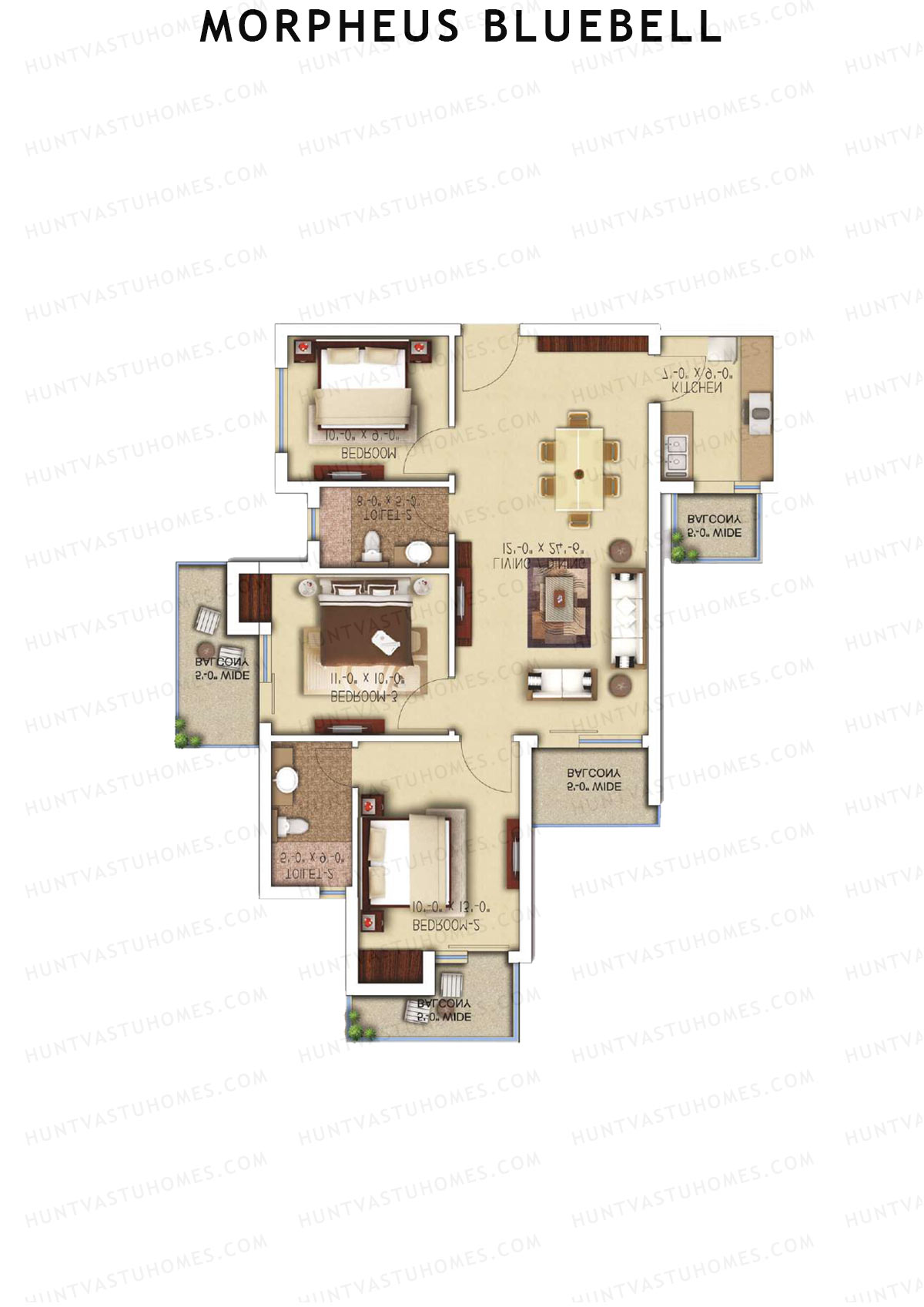 Morpheus Bluebell Tower 3 Unit 6 Floor Plan