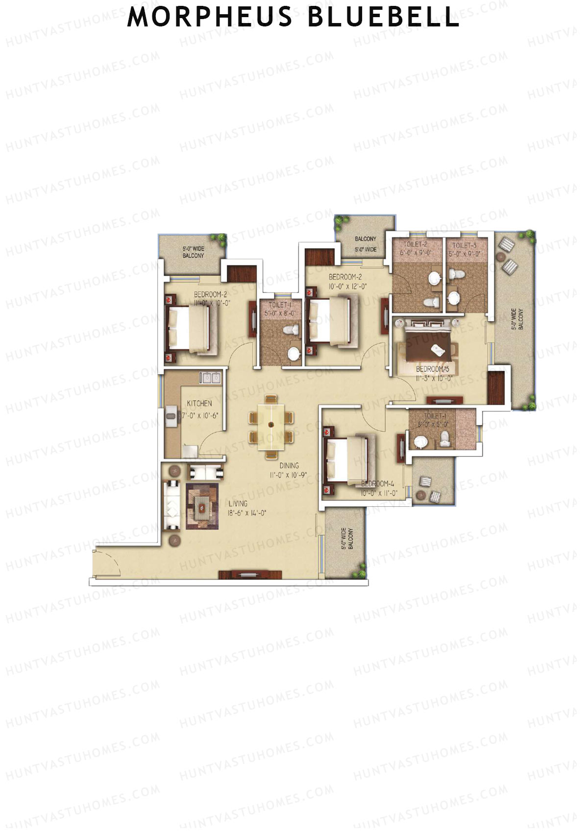 Morpheus Bluebell Tower 3 Unit 7 Floor Plan