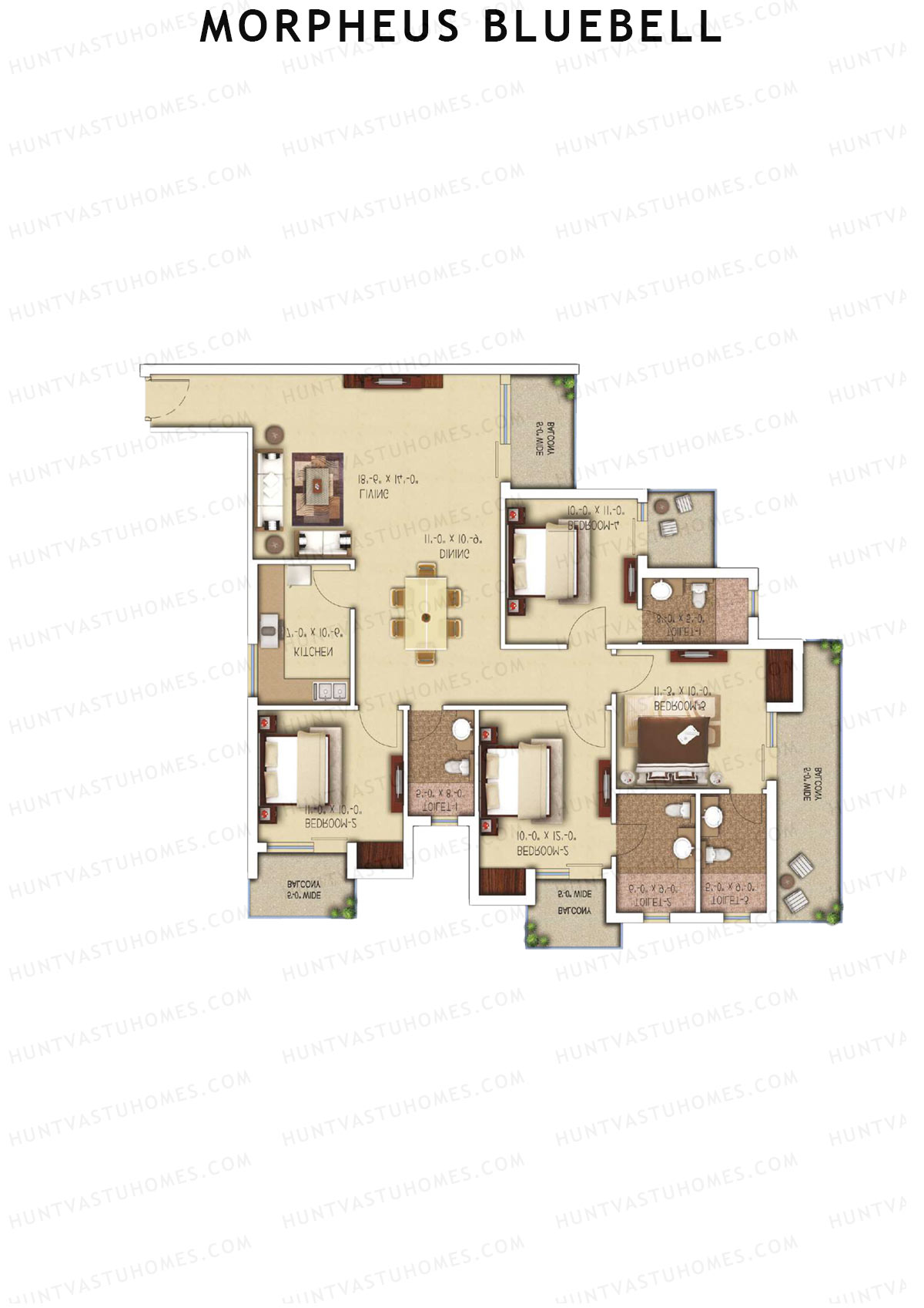 Morpheus Bluebell Tower 3 Unit 8 Floor Plan