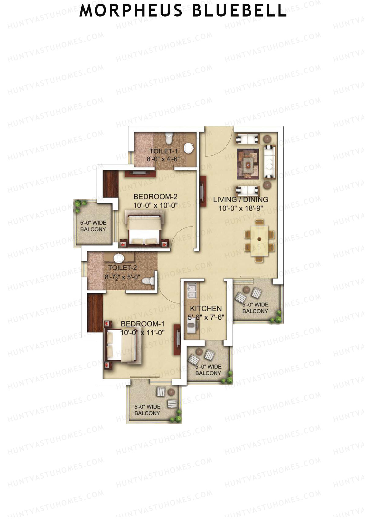 Morpheus Bluebell Tower 4 Unit 1 Floor Plan