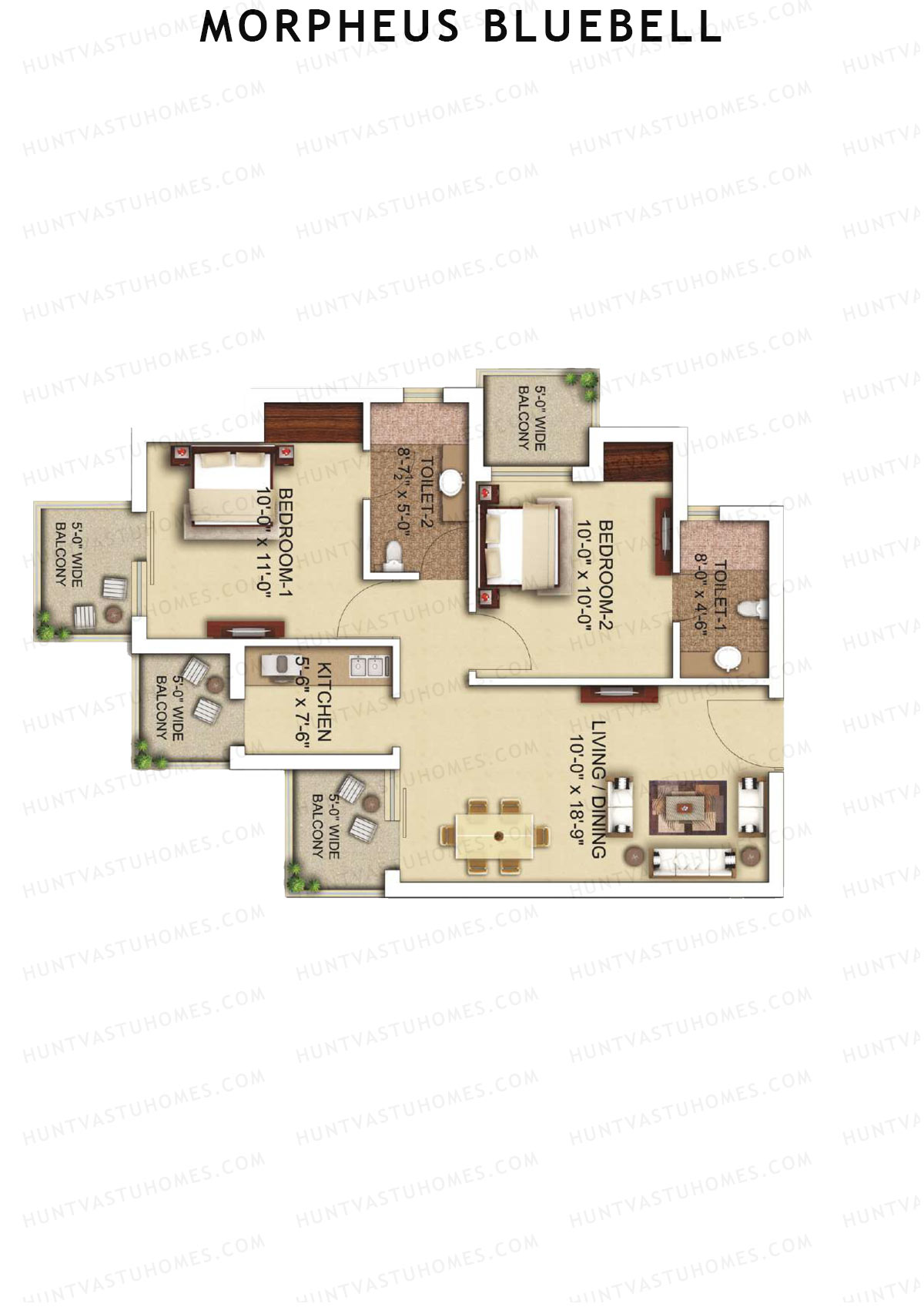 Morpheus Bluebell Tower 4 Unit 2 Floor Plan