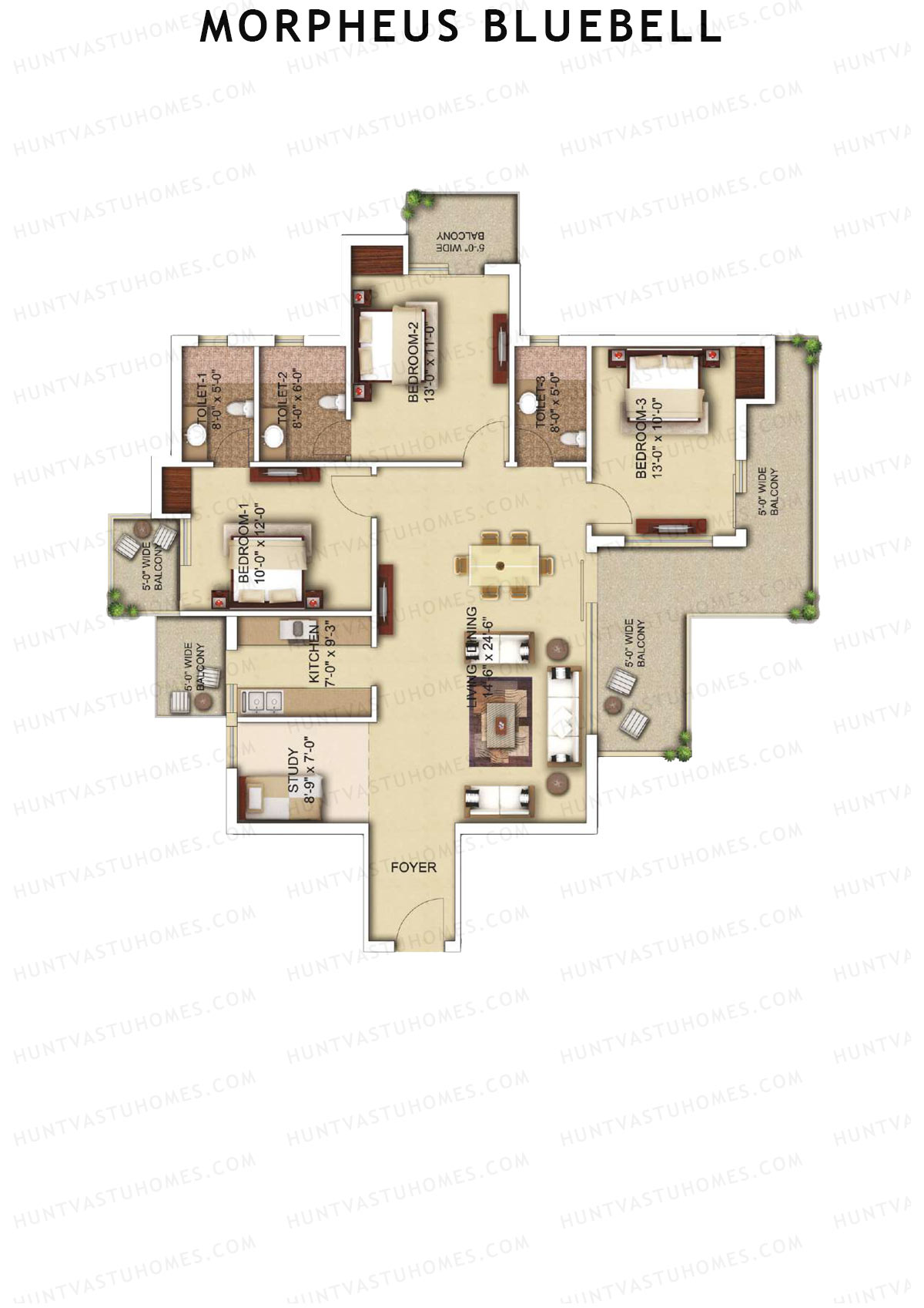 Morpheus Bluebell Tower 4 Unit 6 Floor Plan